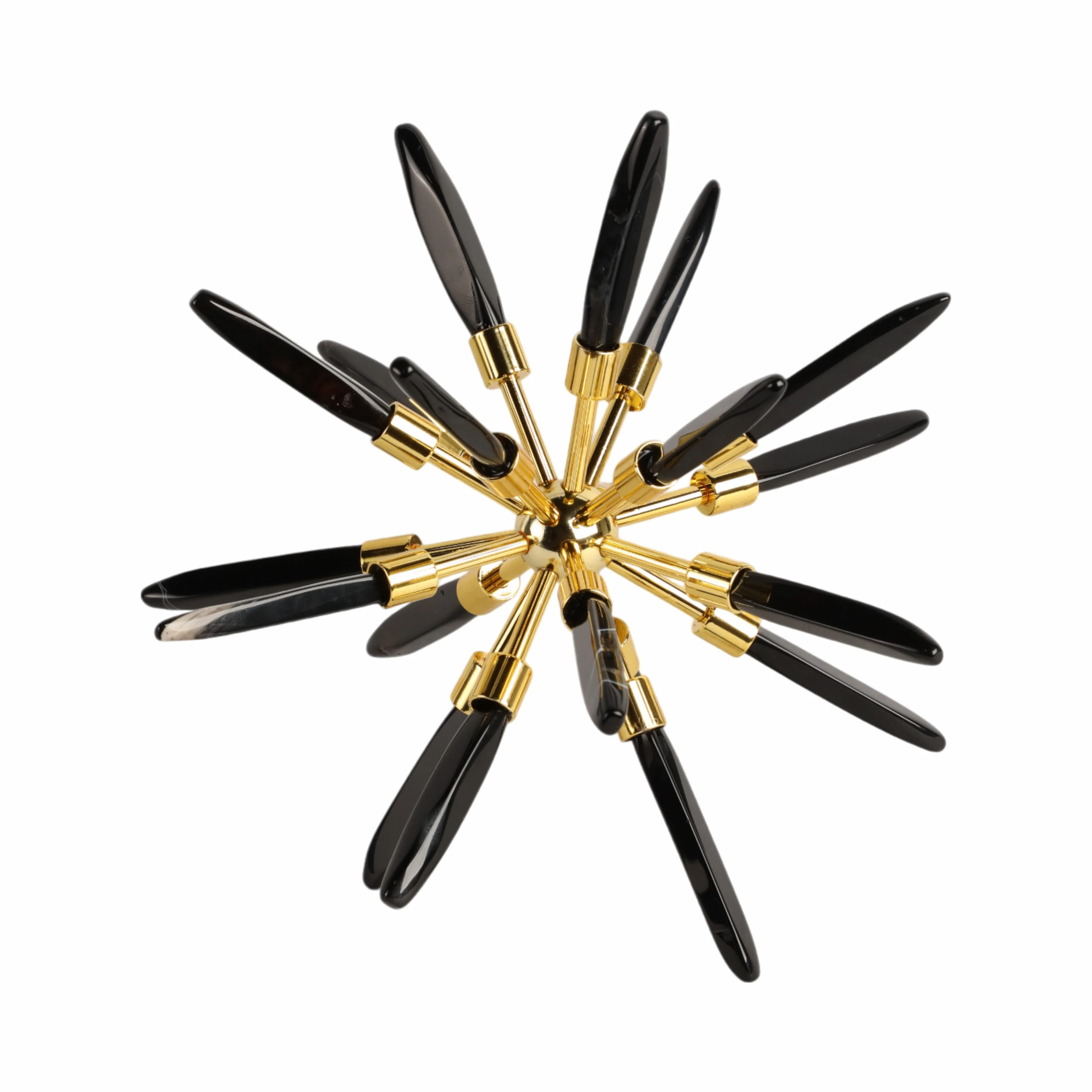 10" Fiona Large Black Stone Starburst Statuary Kd - Image 4