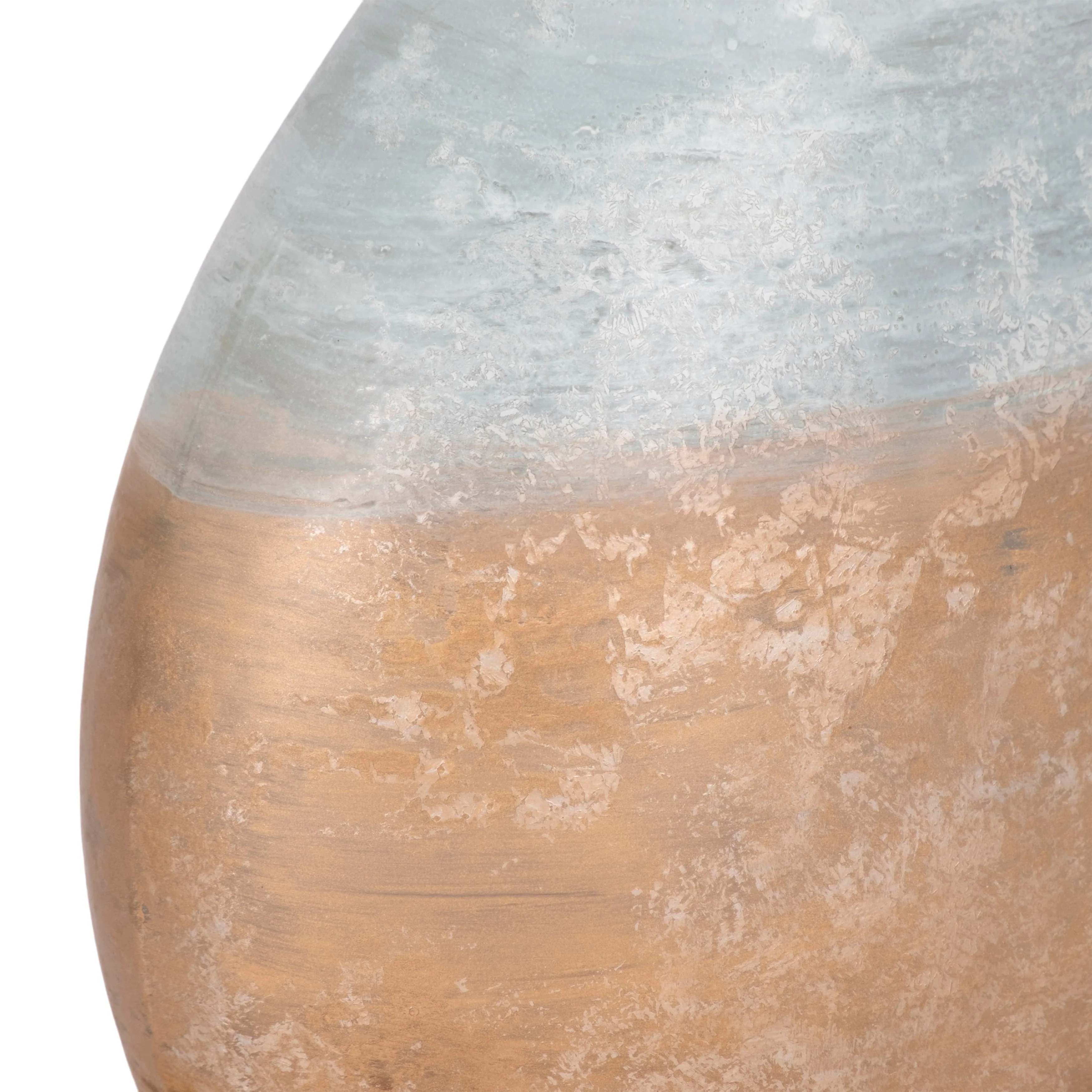 10" Gold Ombre Round Vase, White/gold - Image 14
