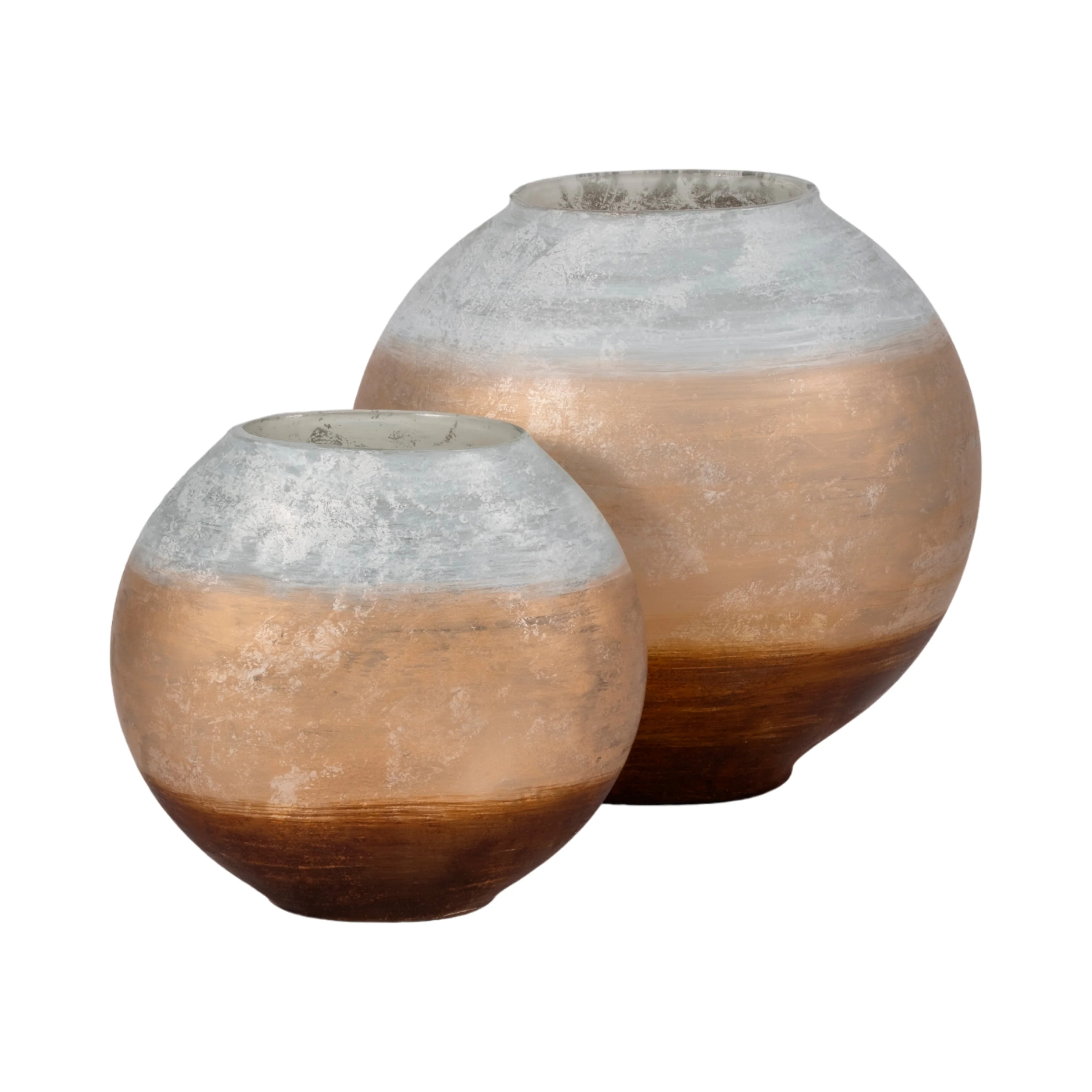 10" Gold Ombre Round Vase, White/gold - Image 17