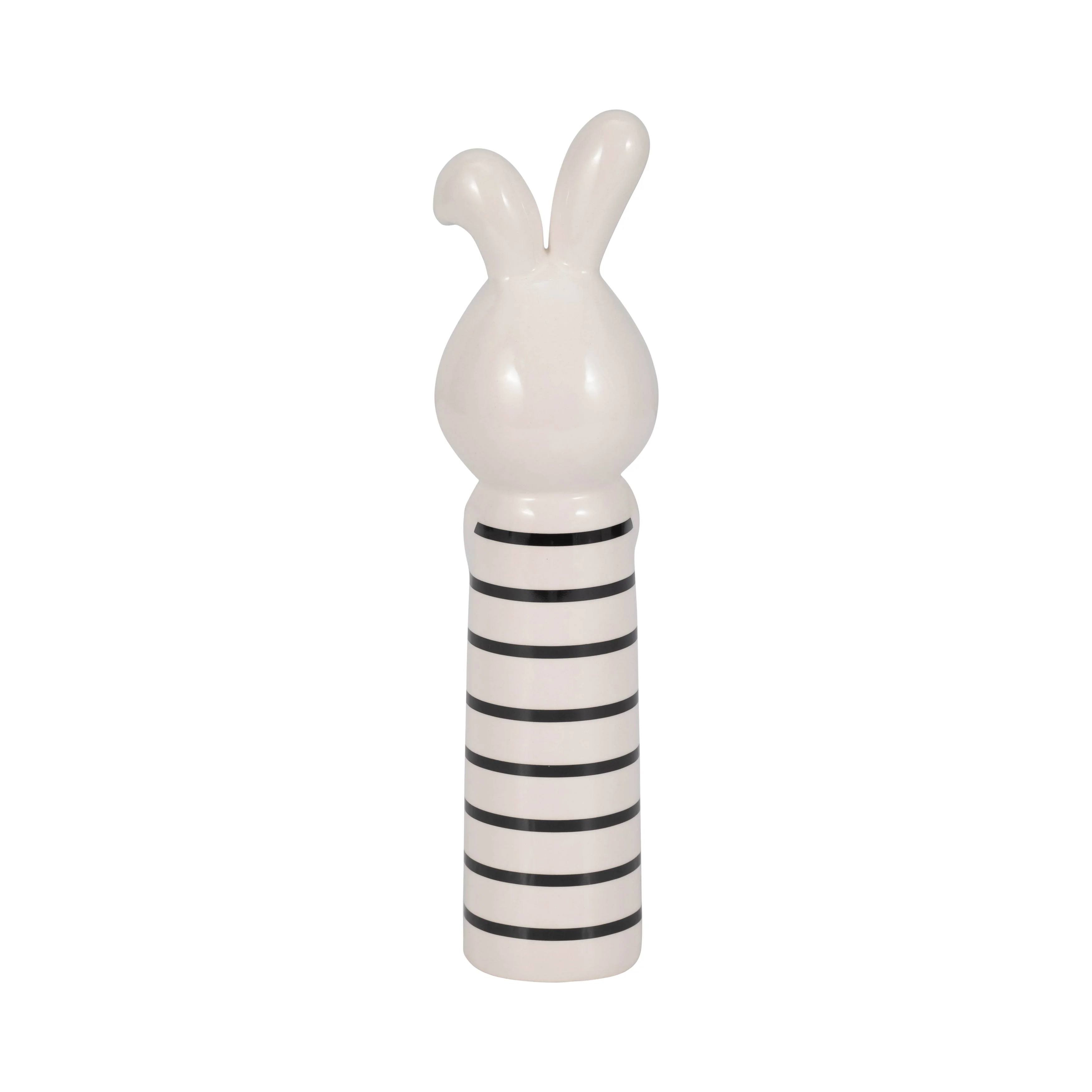 10" Lines Bunny With Gold Heart, White/black - Image 4