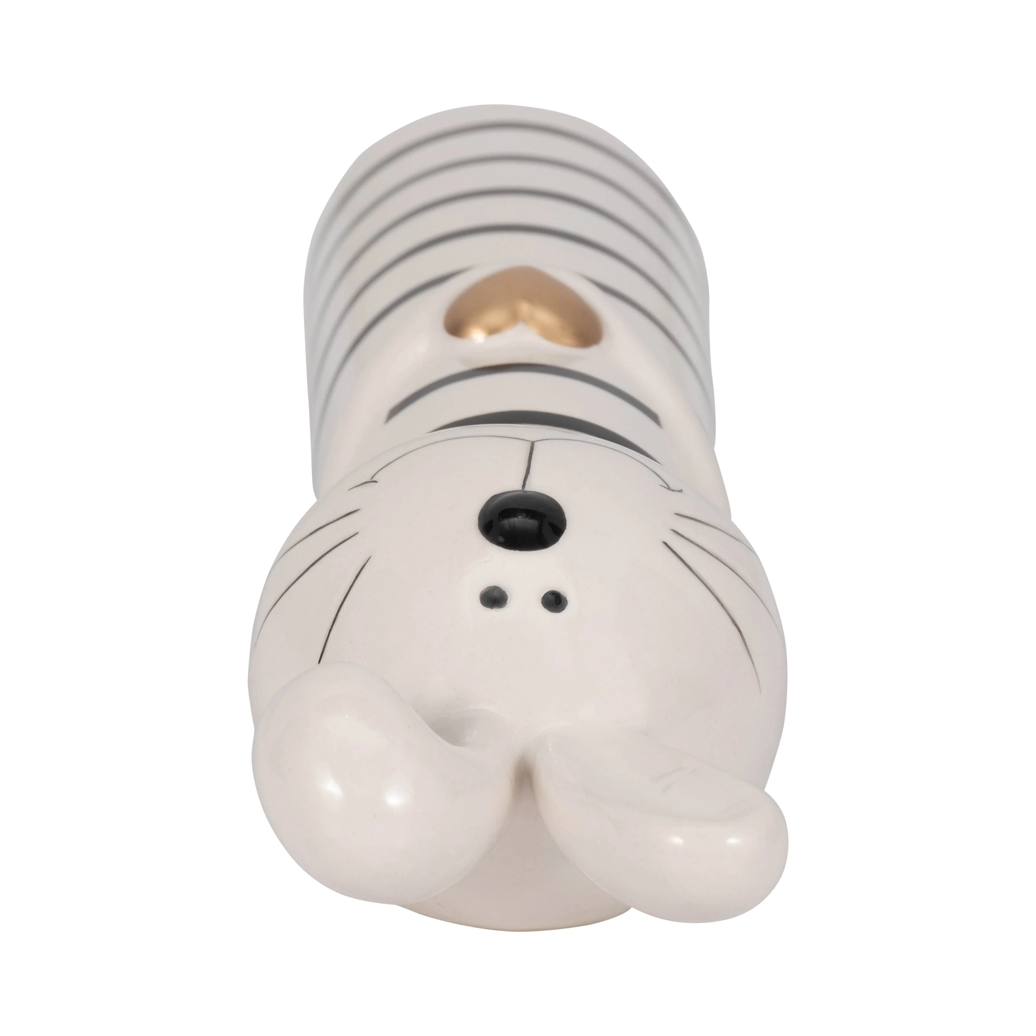 10" Lines Bunny With Gold Heart, White/black - Image 6