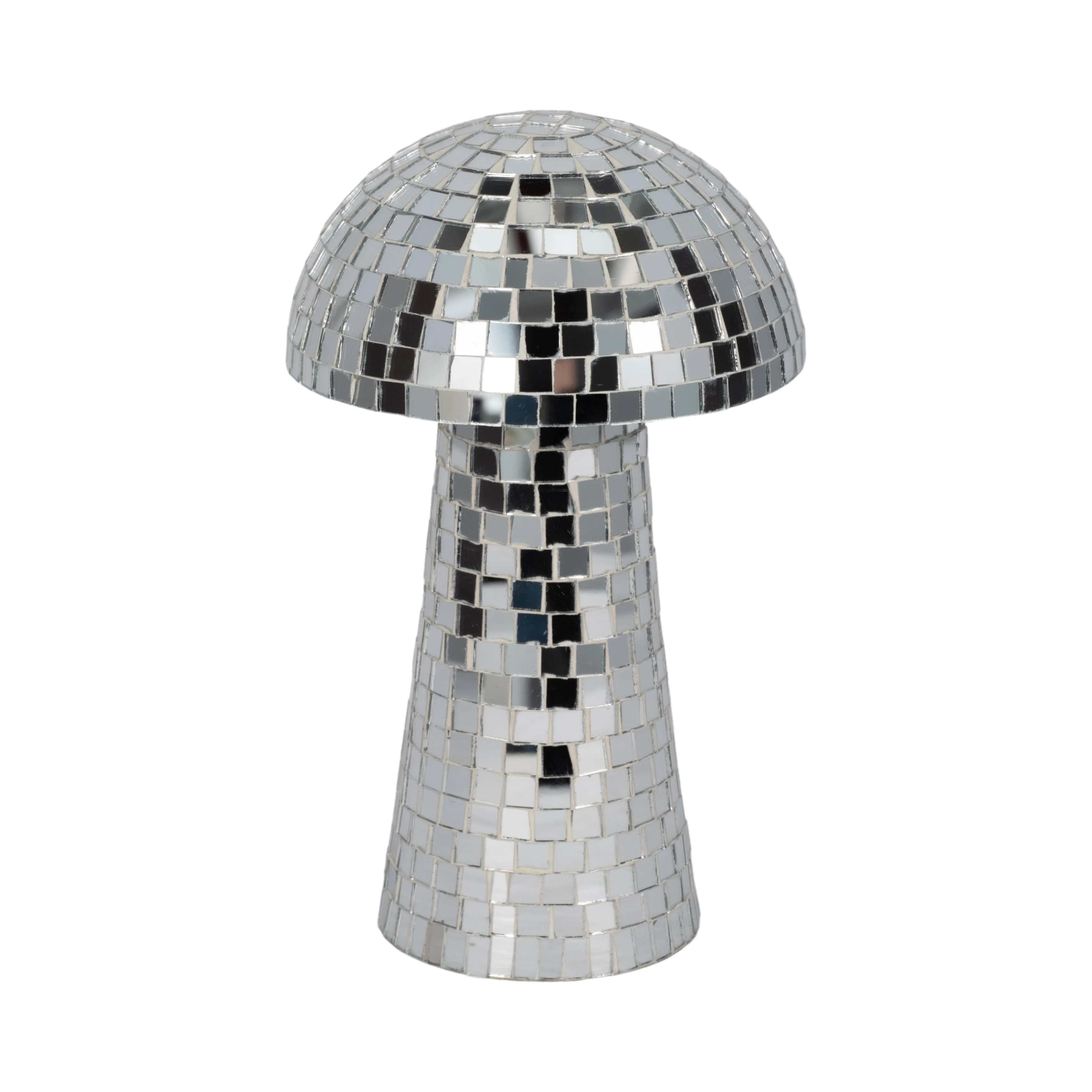 10" Mosaic Mushroom, Silver - Image 2