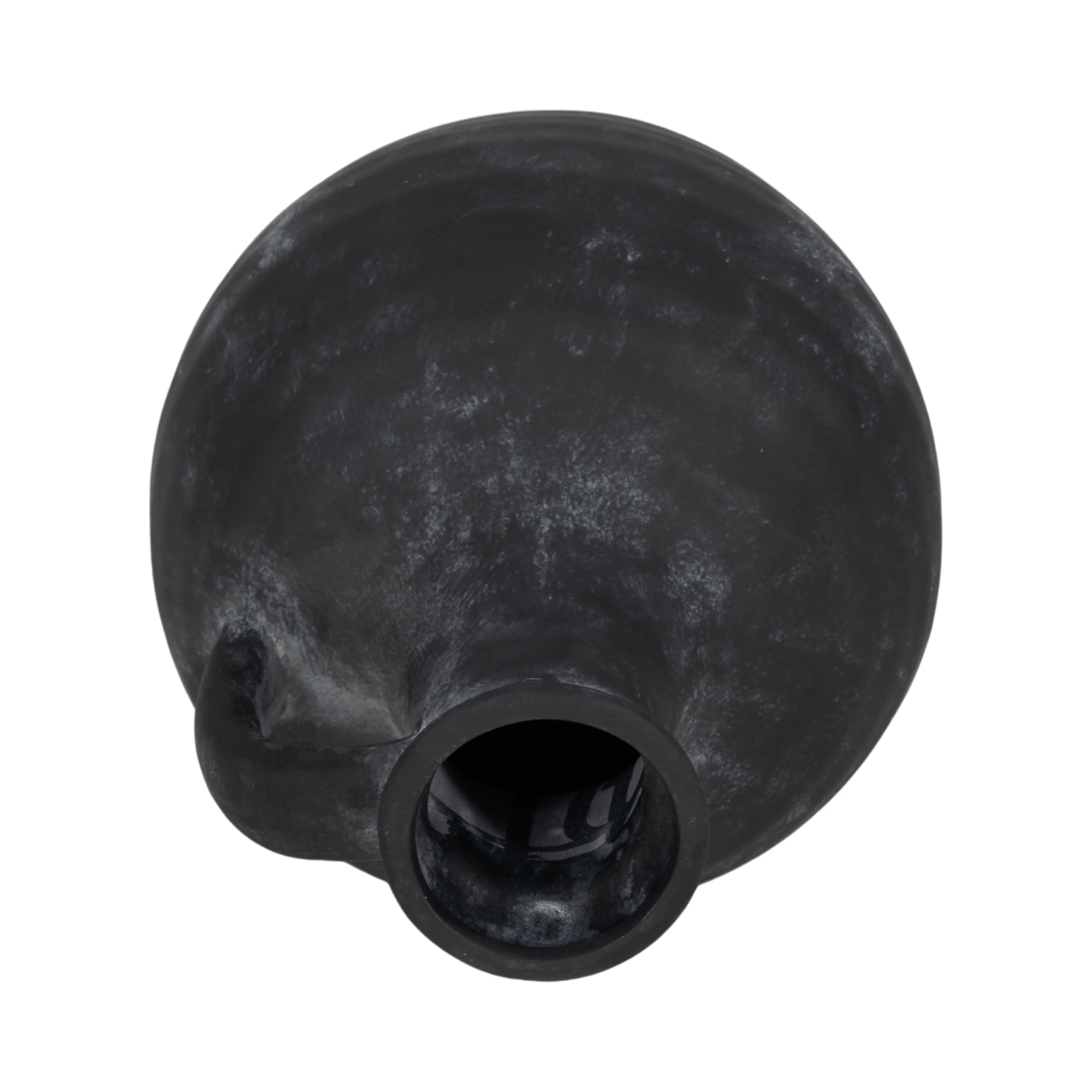 10" Weathered Terracotta Jug With Handle, Black - Image 6