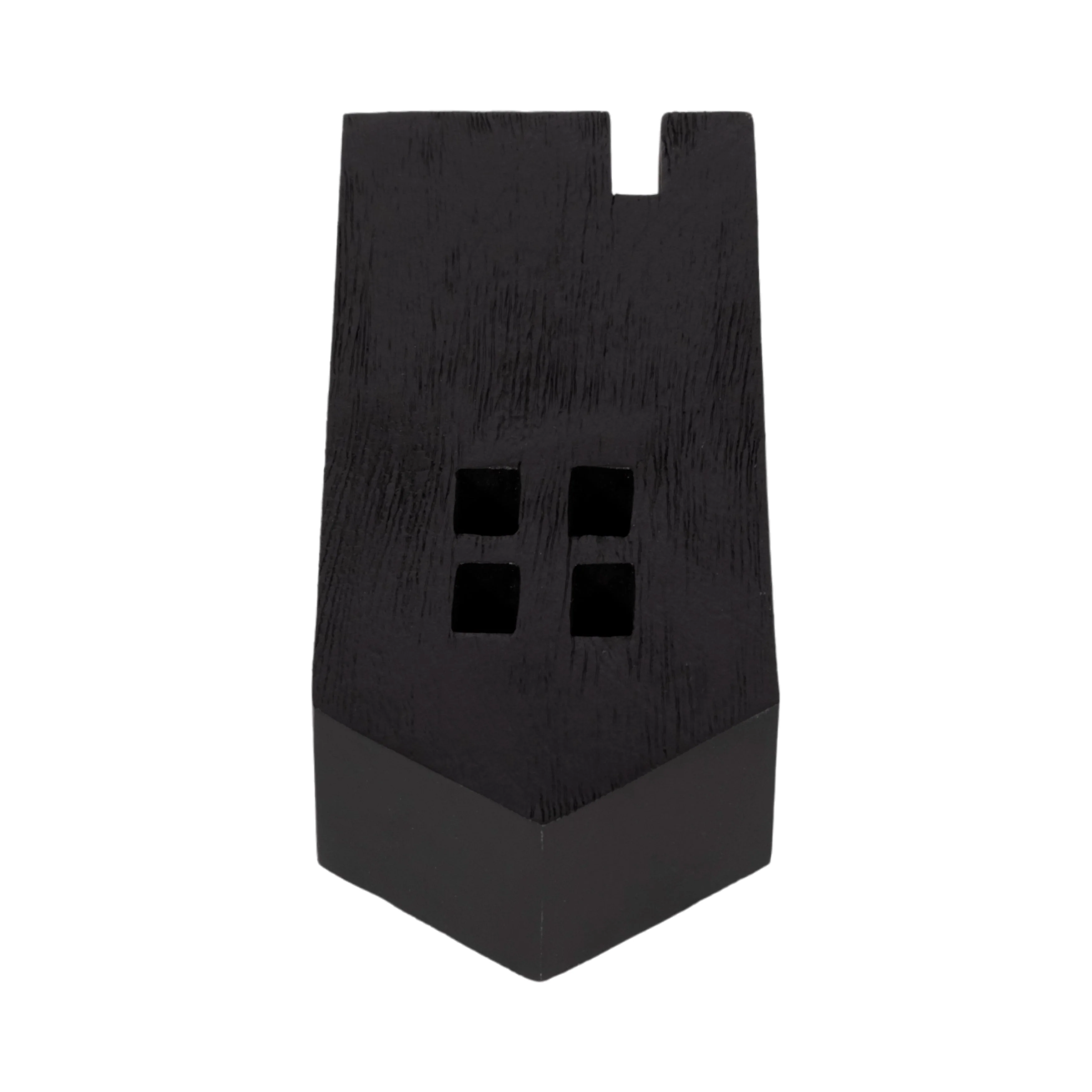 10" Wood House Decor, Black - Image 15