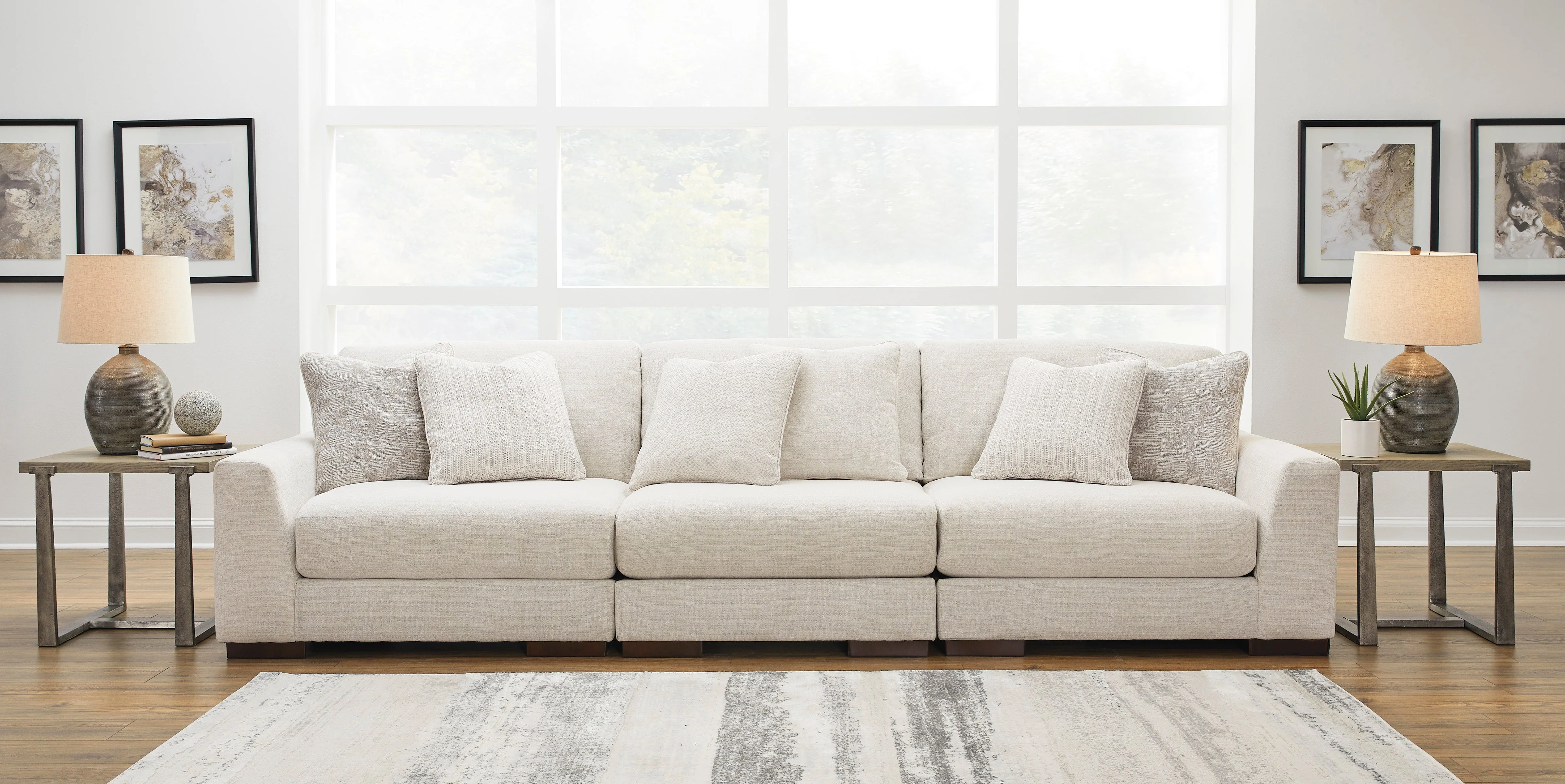 10202-4S Lyndeboro Brown/Beige XL Sofa - Image 2