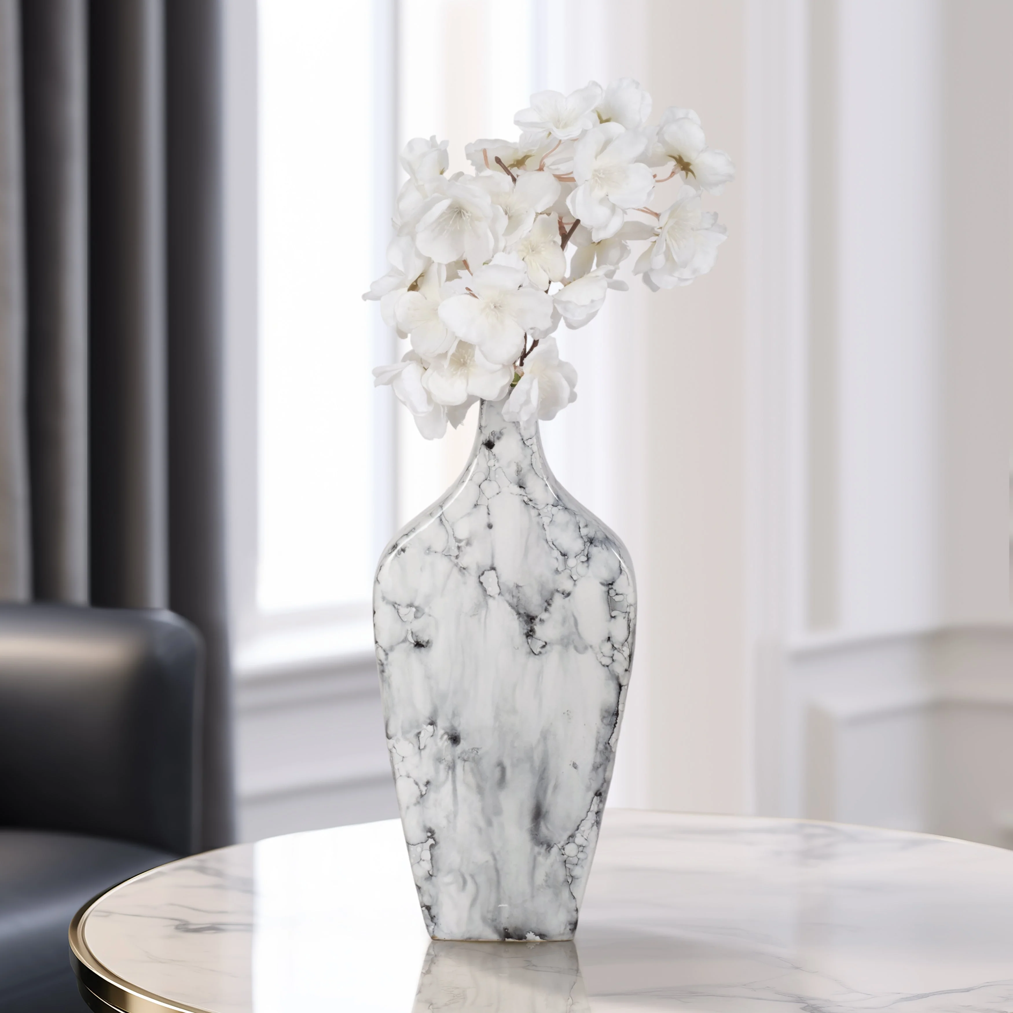 11" Karlin Small Marbled Vase - Image 9