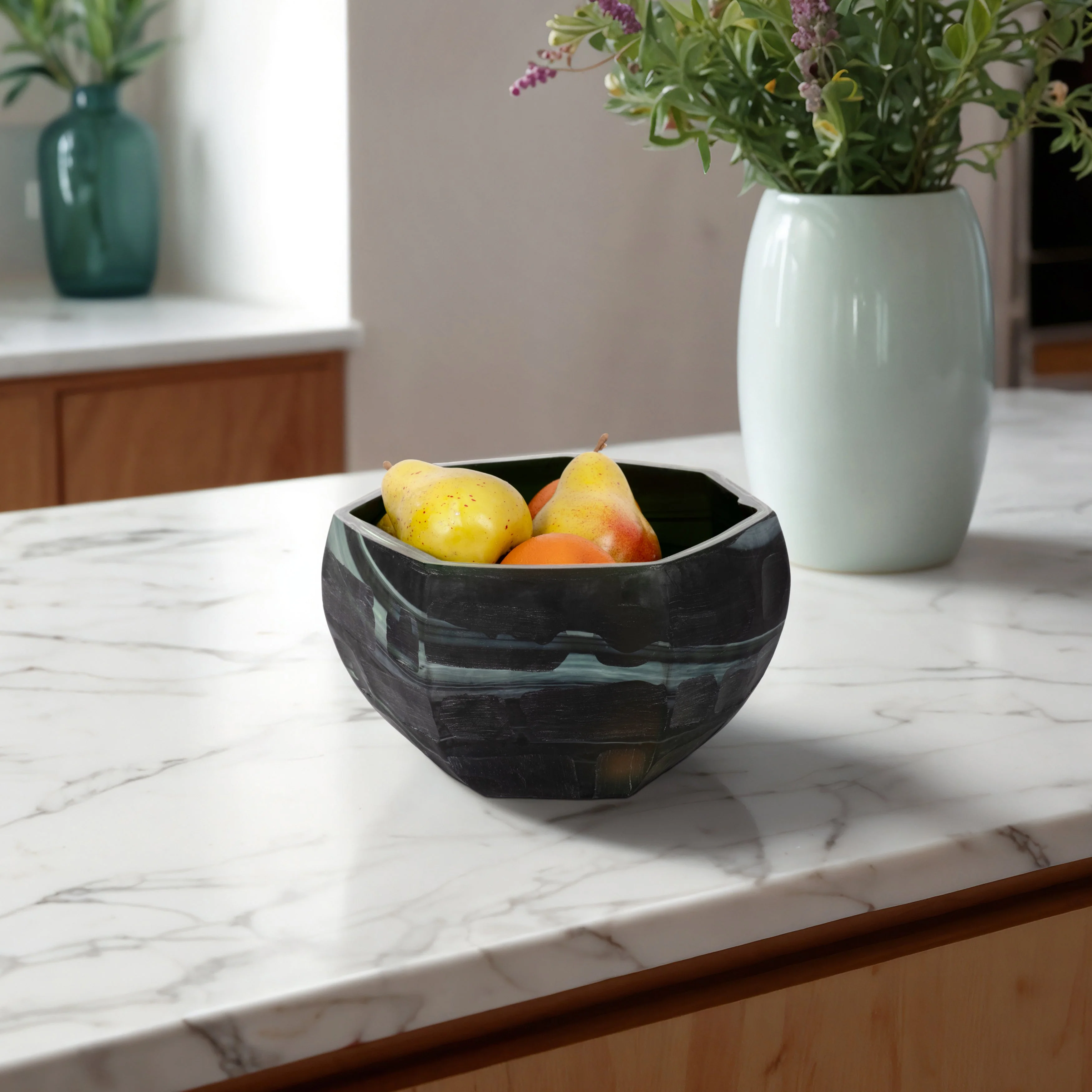 11" Savu Small Green Glass Bowl - Image 16