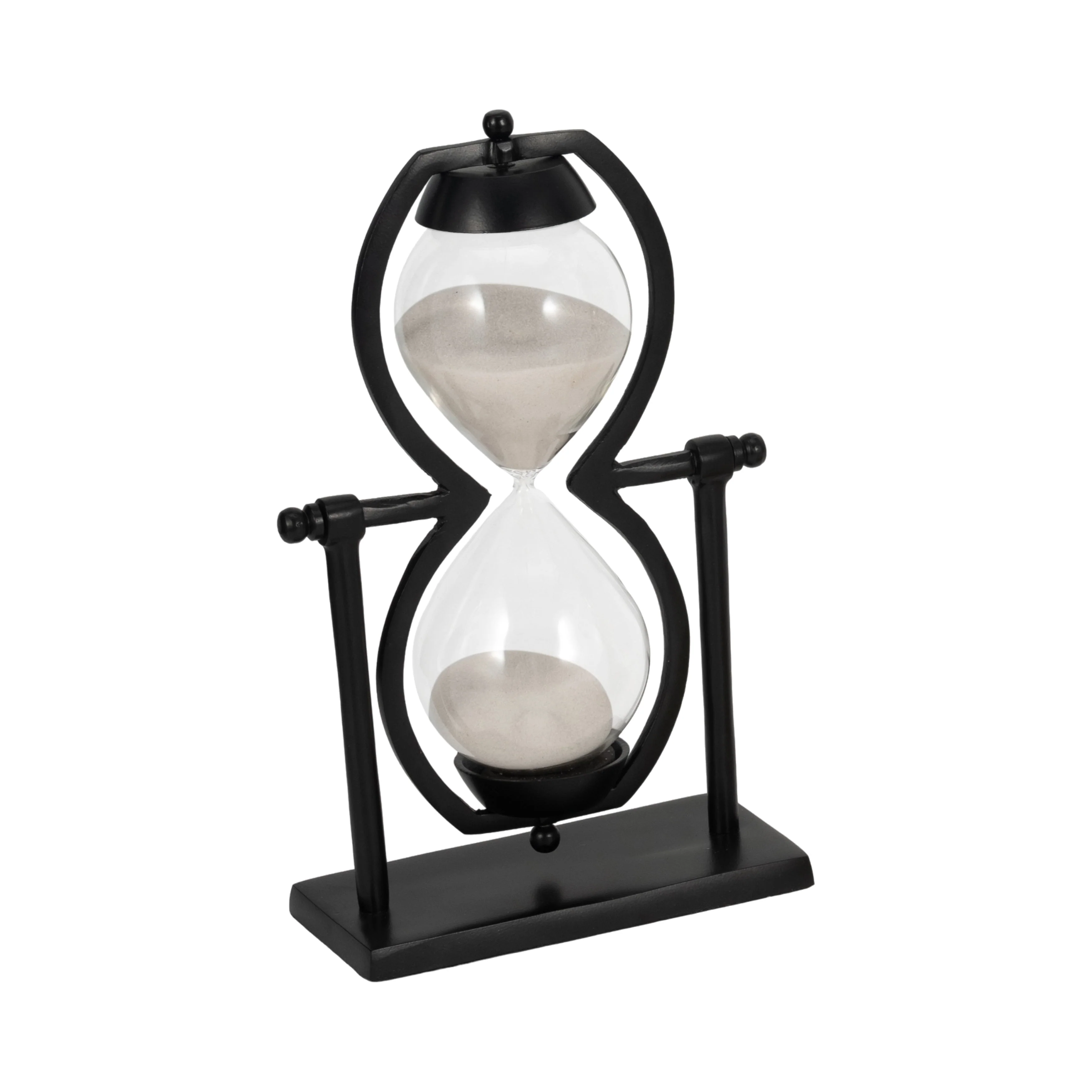 11"h Black Metal Sandtimer - Image 3