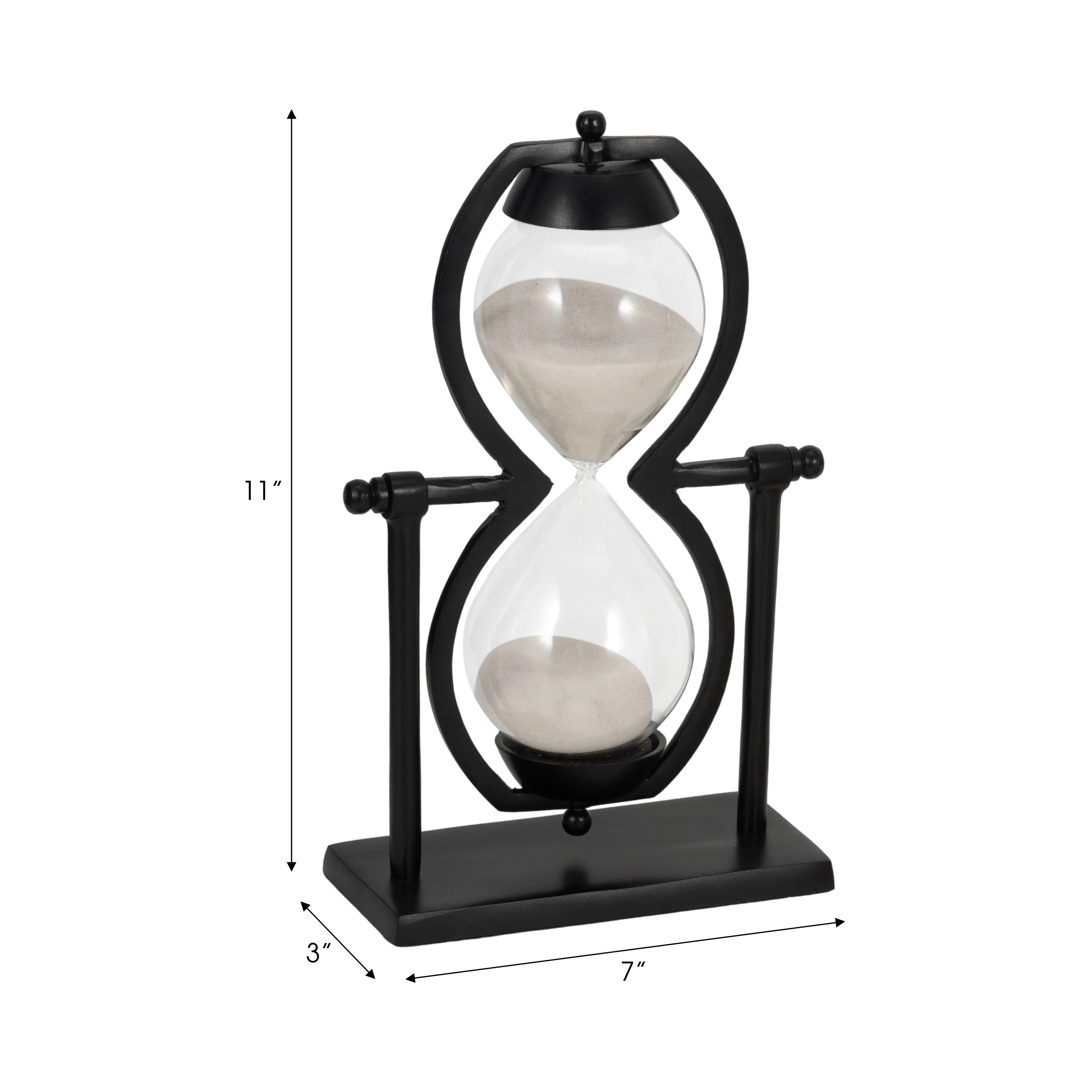 11"h Black Metal Sandtimer - Image 7