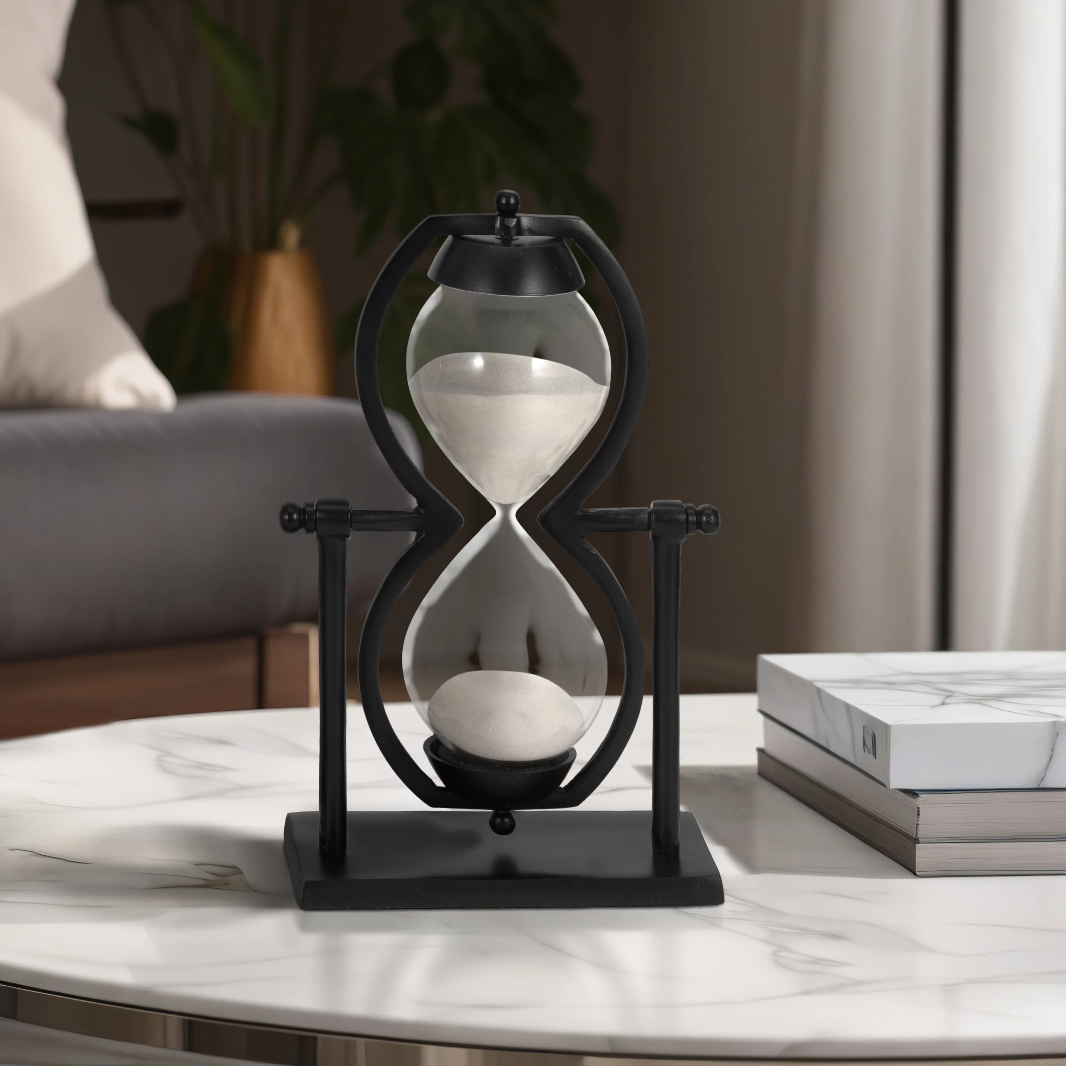 11"h Black Metal Sandtimer - Image 8