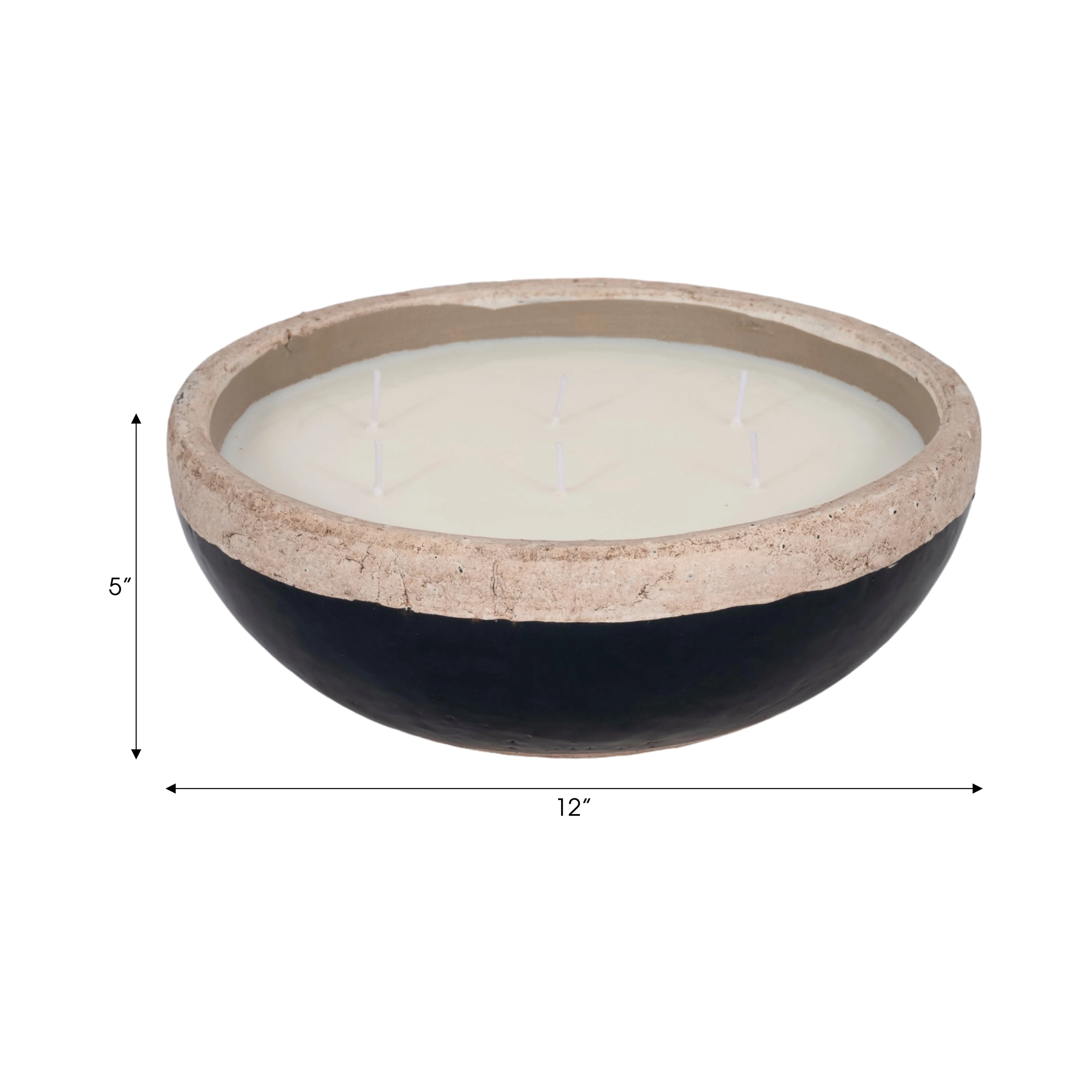 12" 57 Oz Spiced Cranberry Bowl Candle, Dark Blue - Image 9
