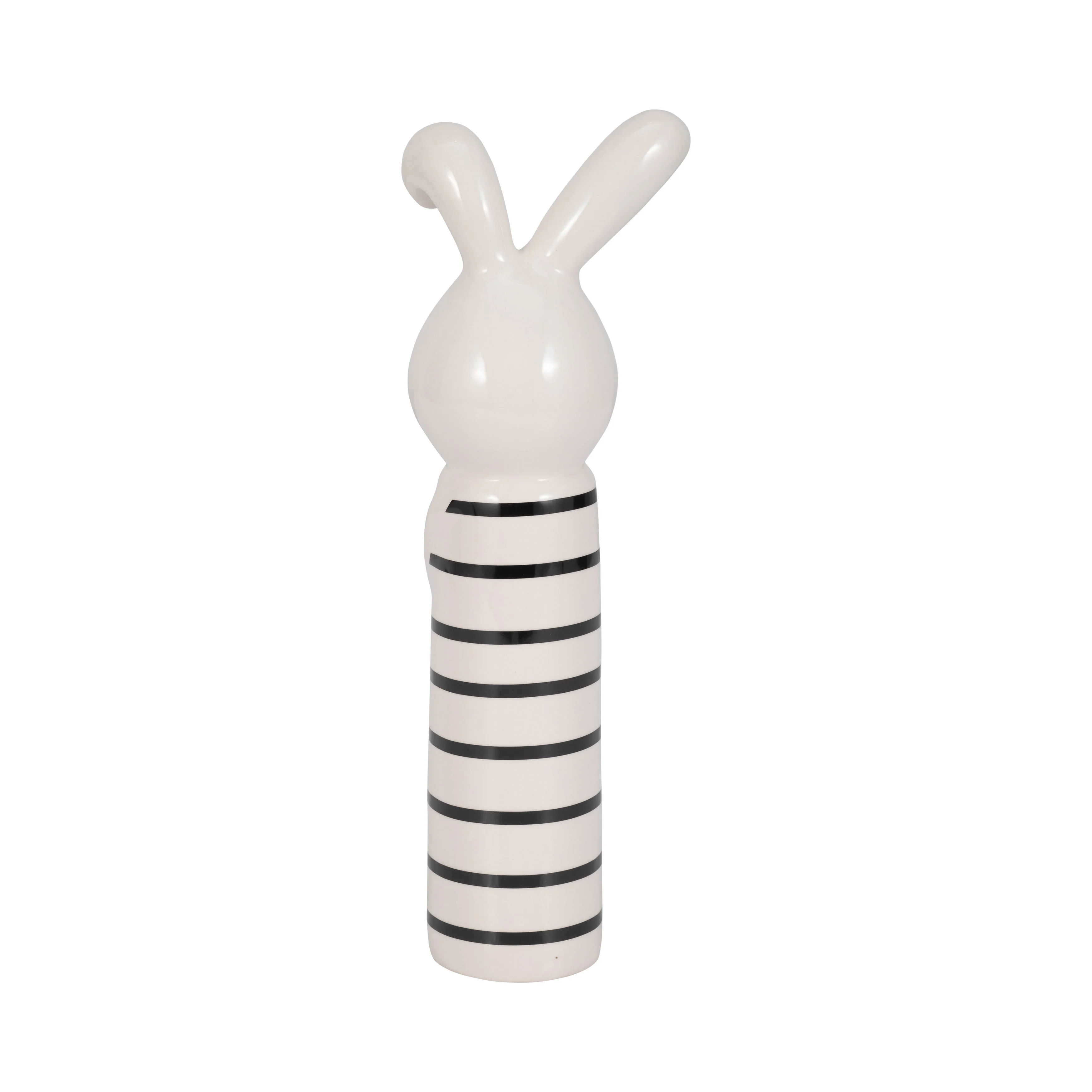 12" Lines Bunny With Gold Heart, White/black - Image 15