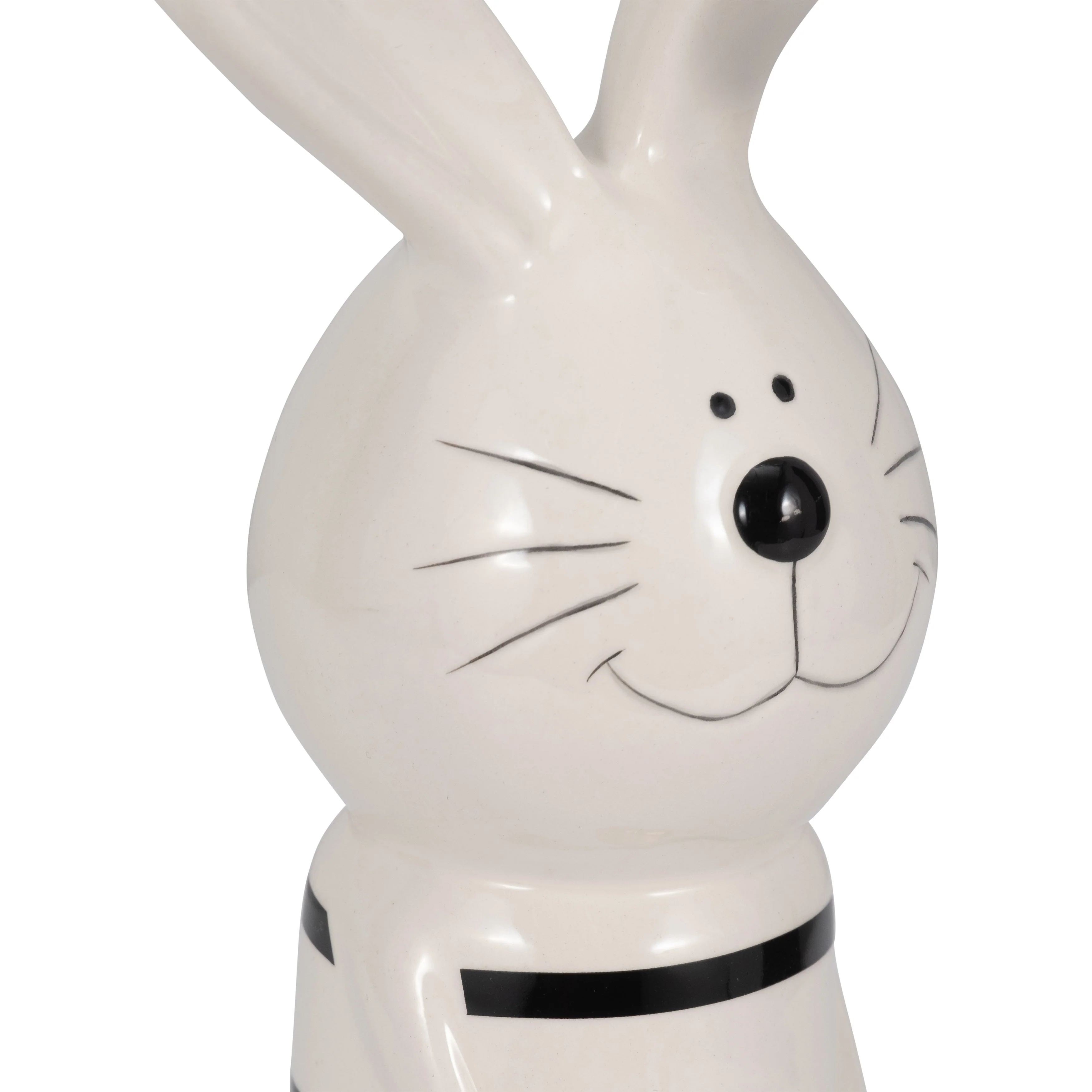 12" Lines Bunny With Gold Heart, White/black - Image 16