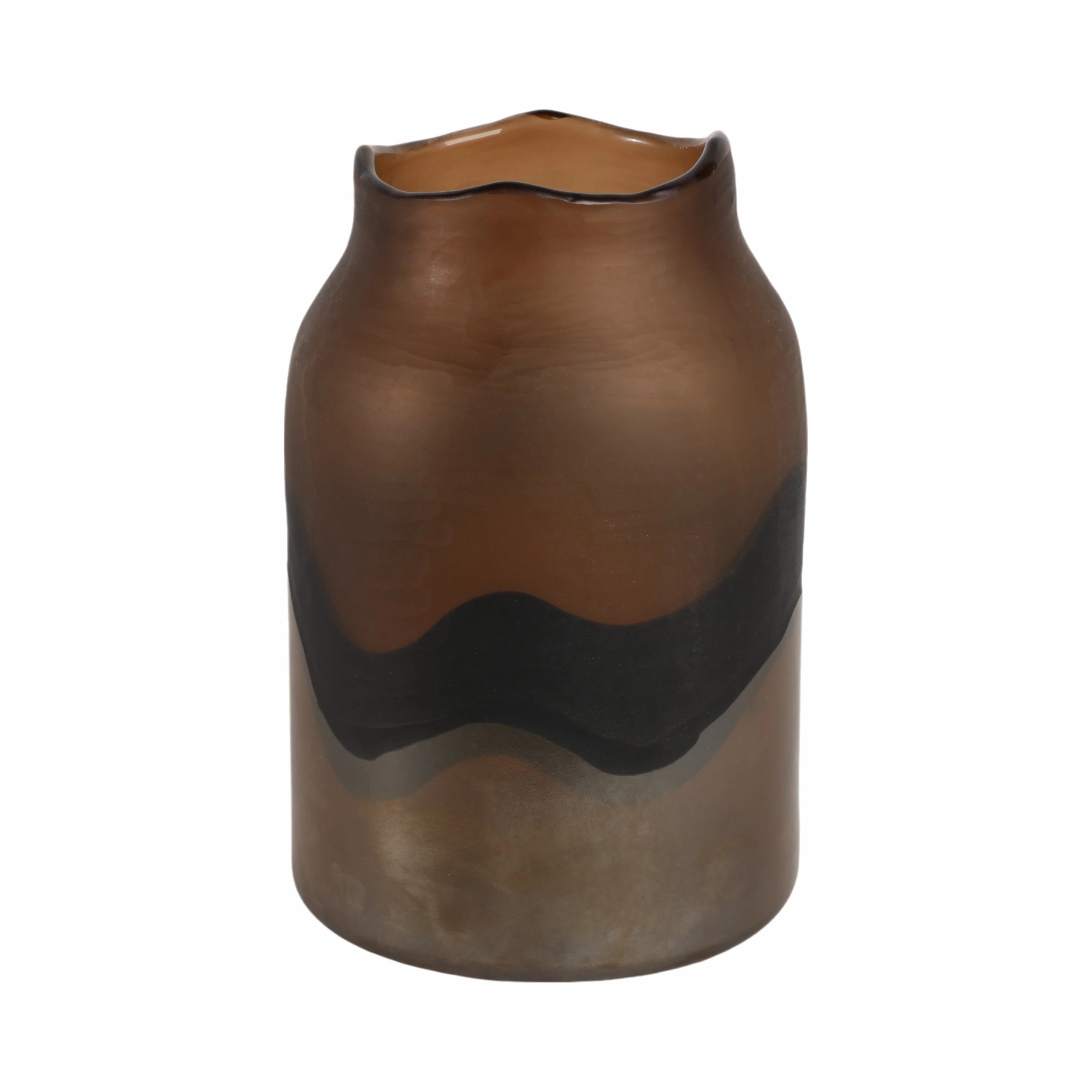 12" Mason Medium Brown Glass Vase - Image 2