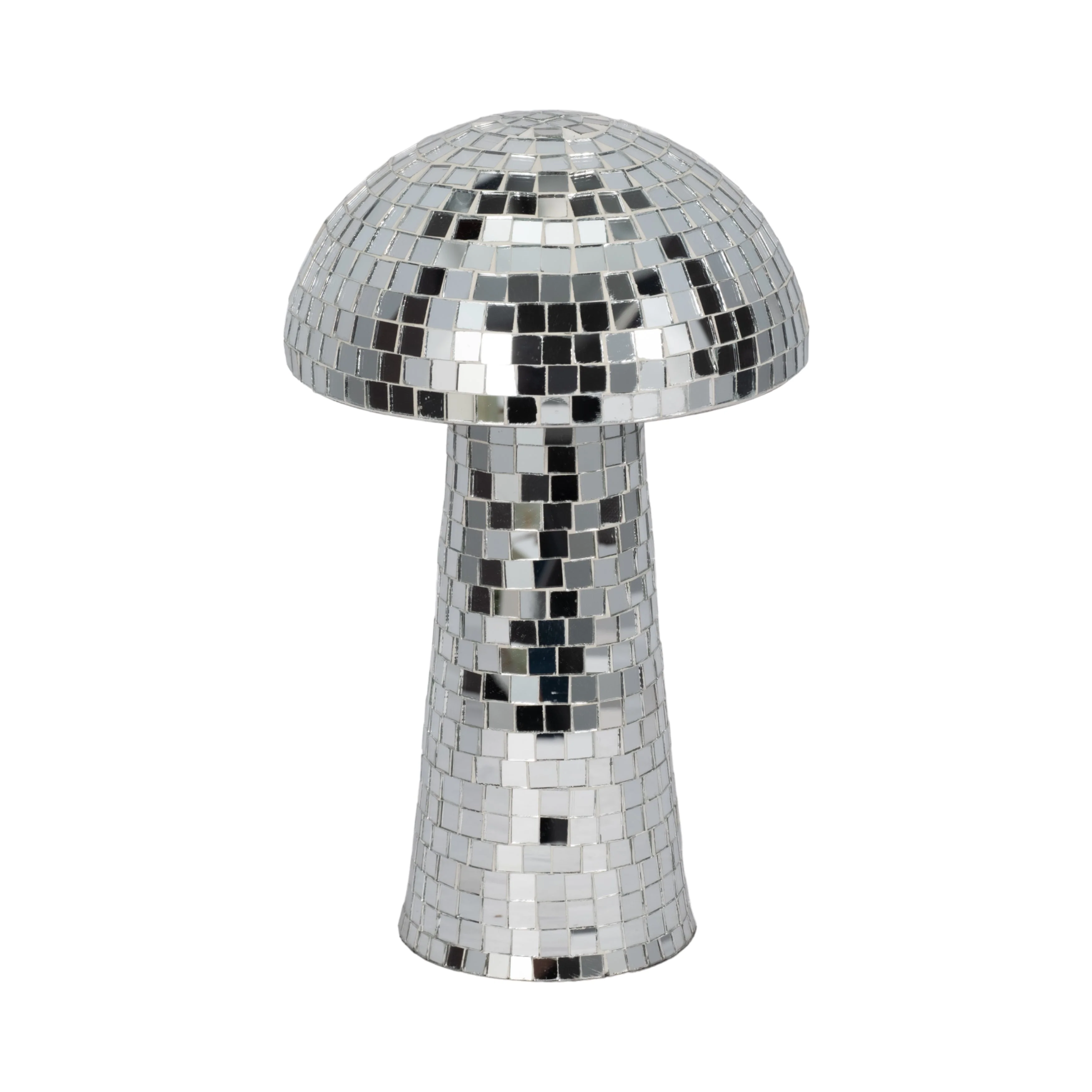 12" Mosaic Mushroom, Silver - Image 8