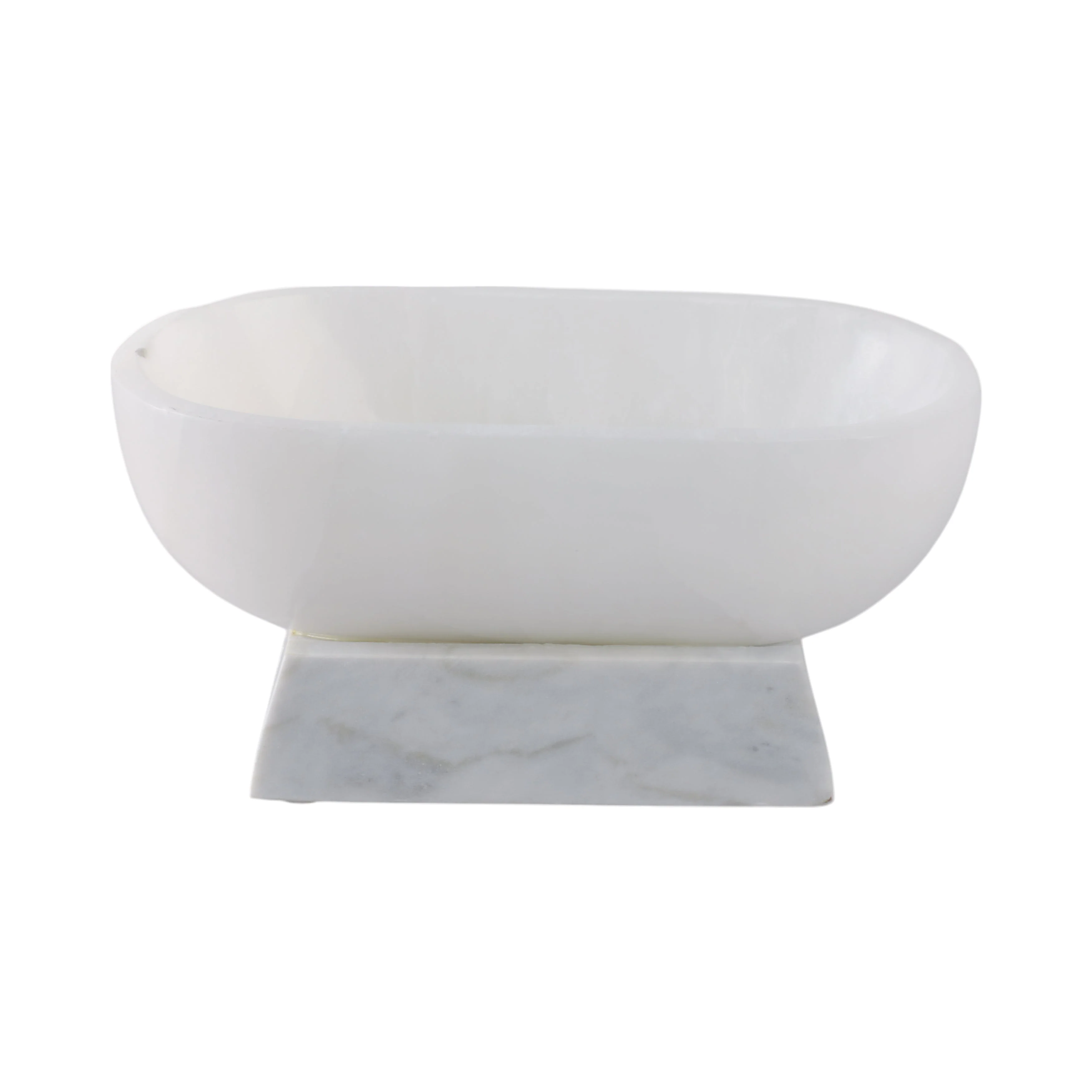 12" Vero Marble And Alabaster Bowl - Image 5
