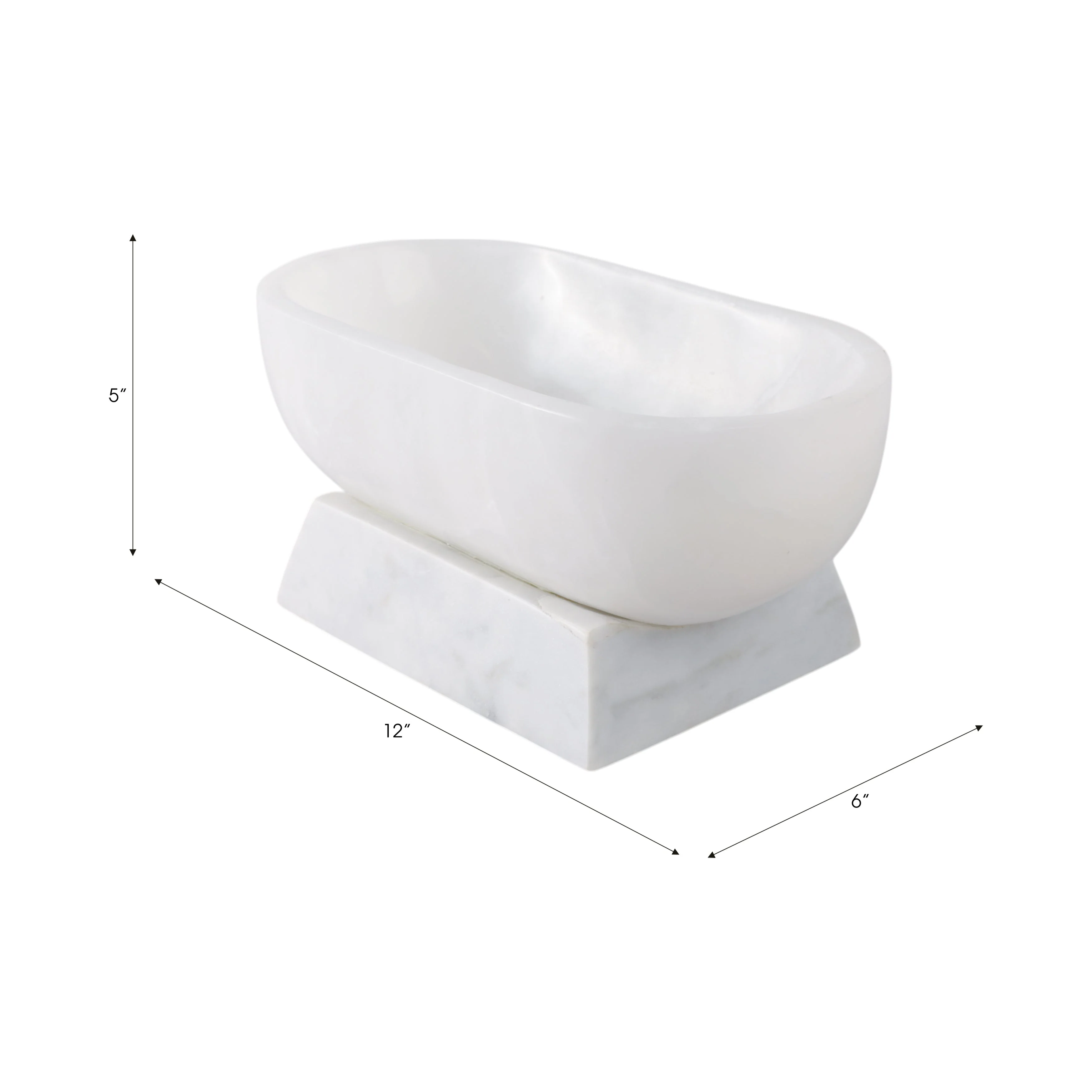 12" Vero Marble And Alabaster Bowl - Image 8