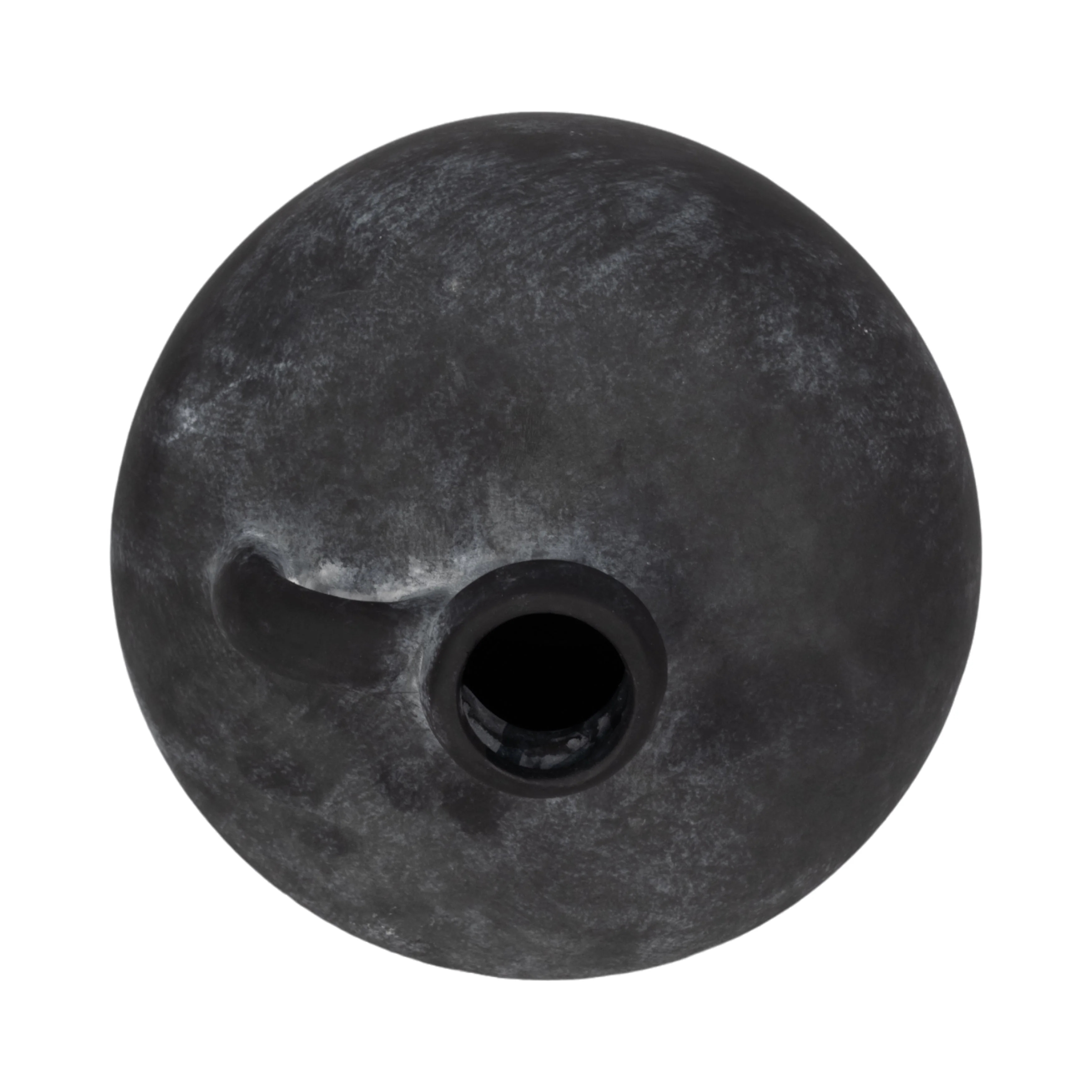 12" Weathered Terracotta Jug With Handle, Black - Image 6