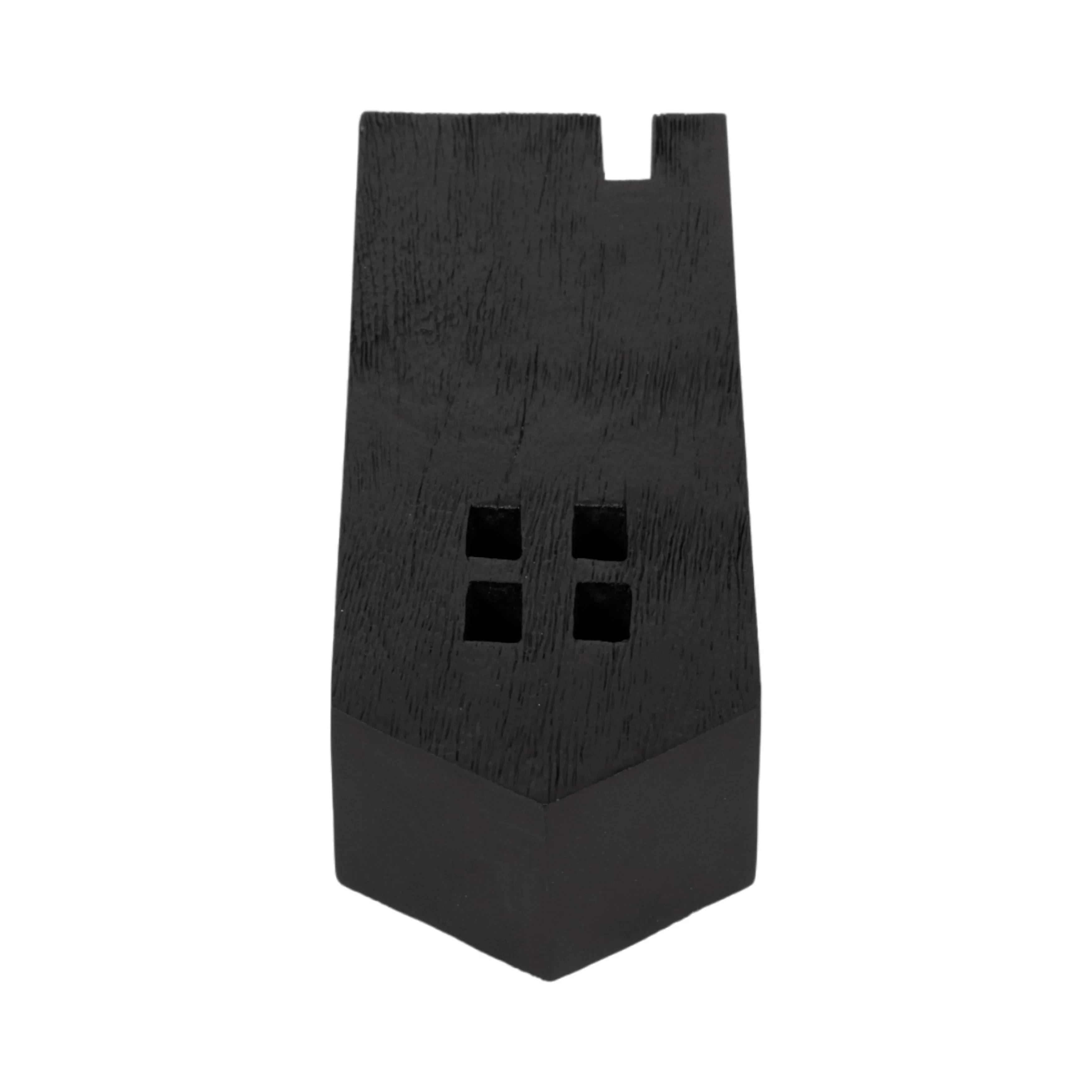 12" Wood House Decor, Black - Image 15