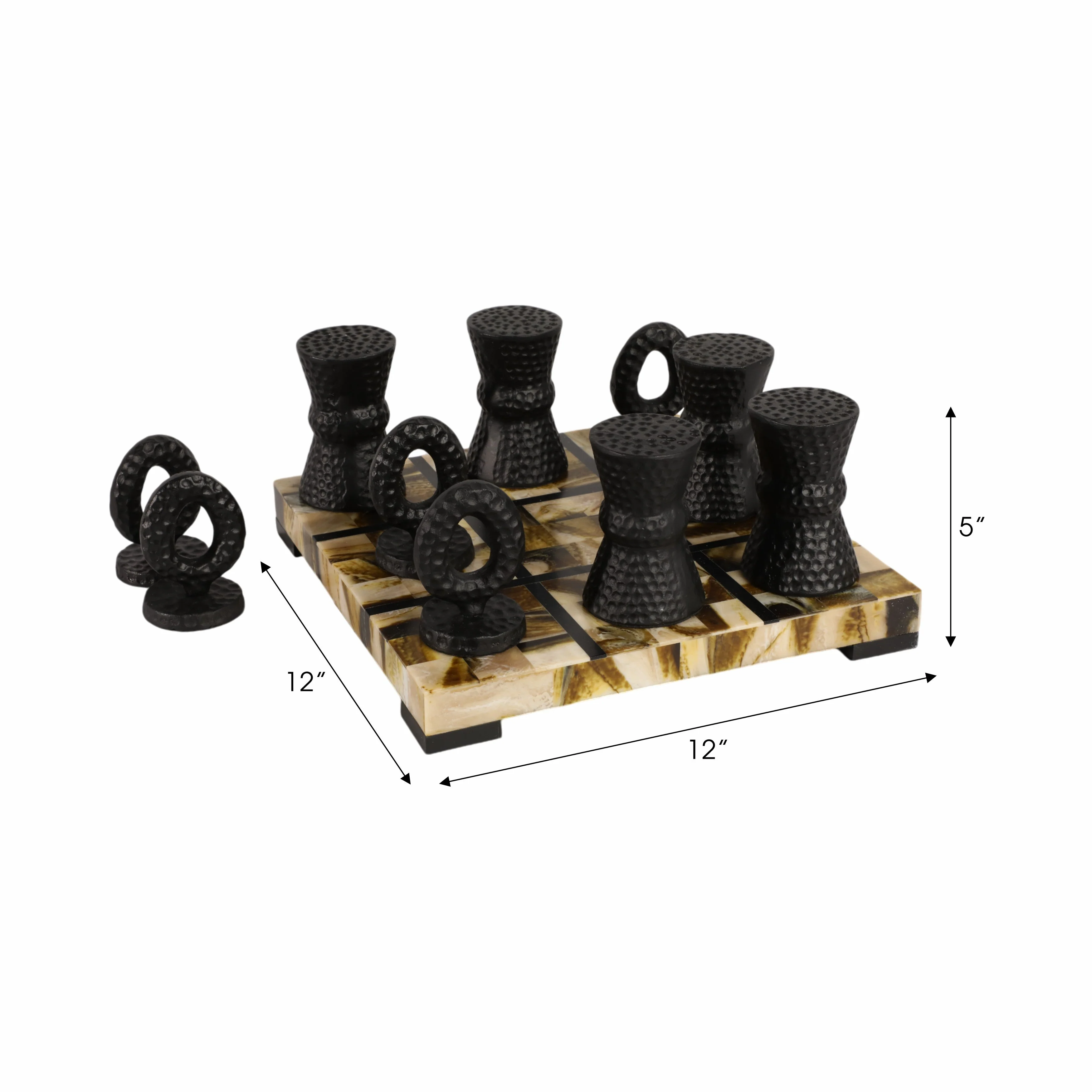 12x12 Allagash Horn Resin Tic Tac Toe Set - Image 9