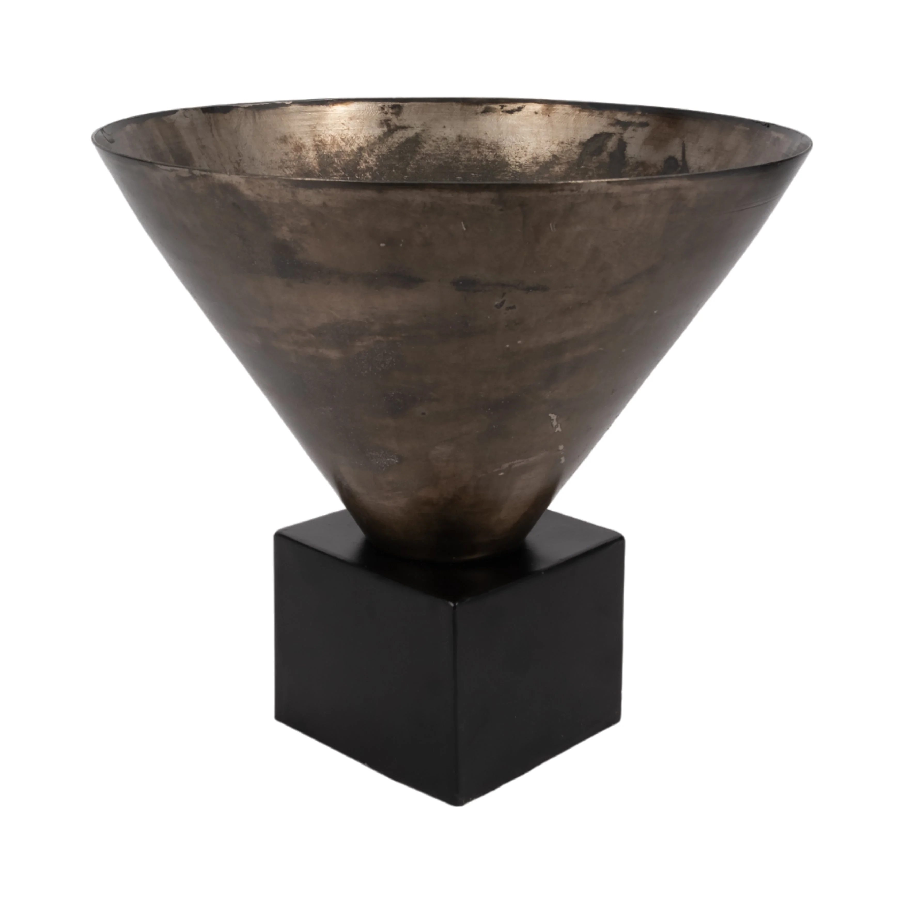 13" Cassendra Small Metal Vase, Gold - Image 13