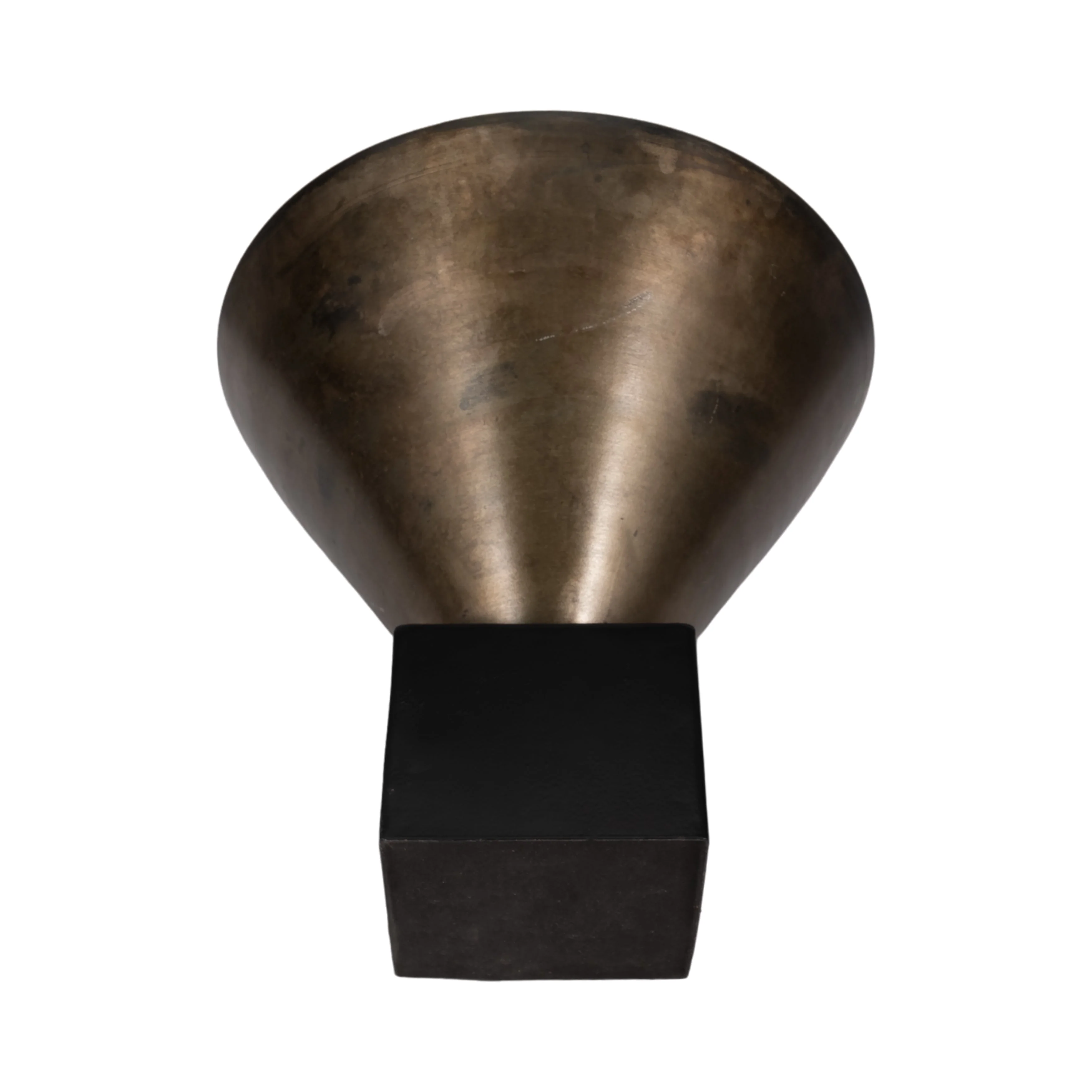 13" Cassendra Small Metal Vase, Gold - Image 7