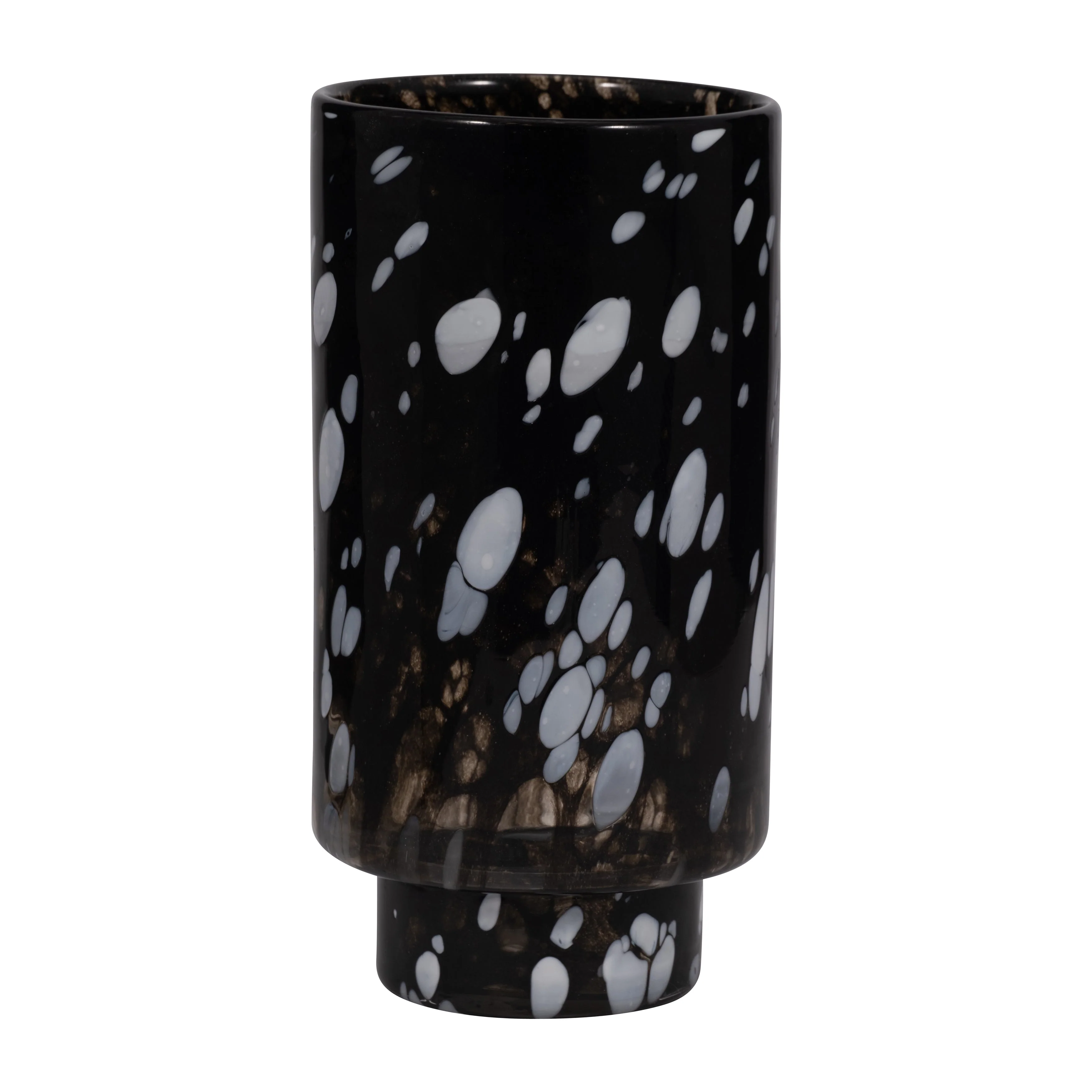 13" Hennie Large Black & White Glass Vase - Image 10