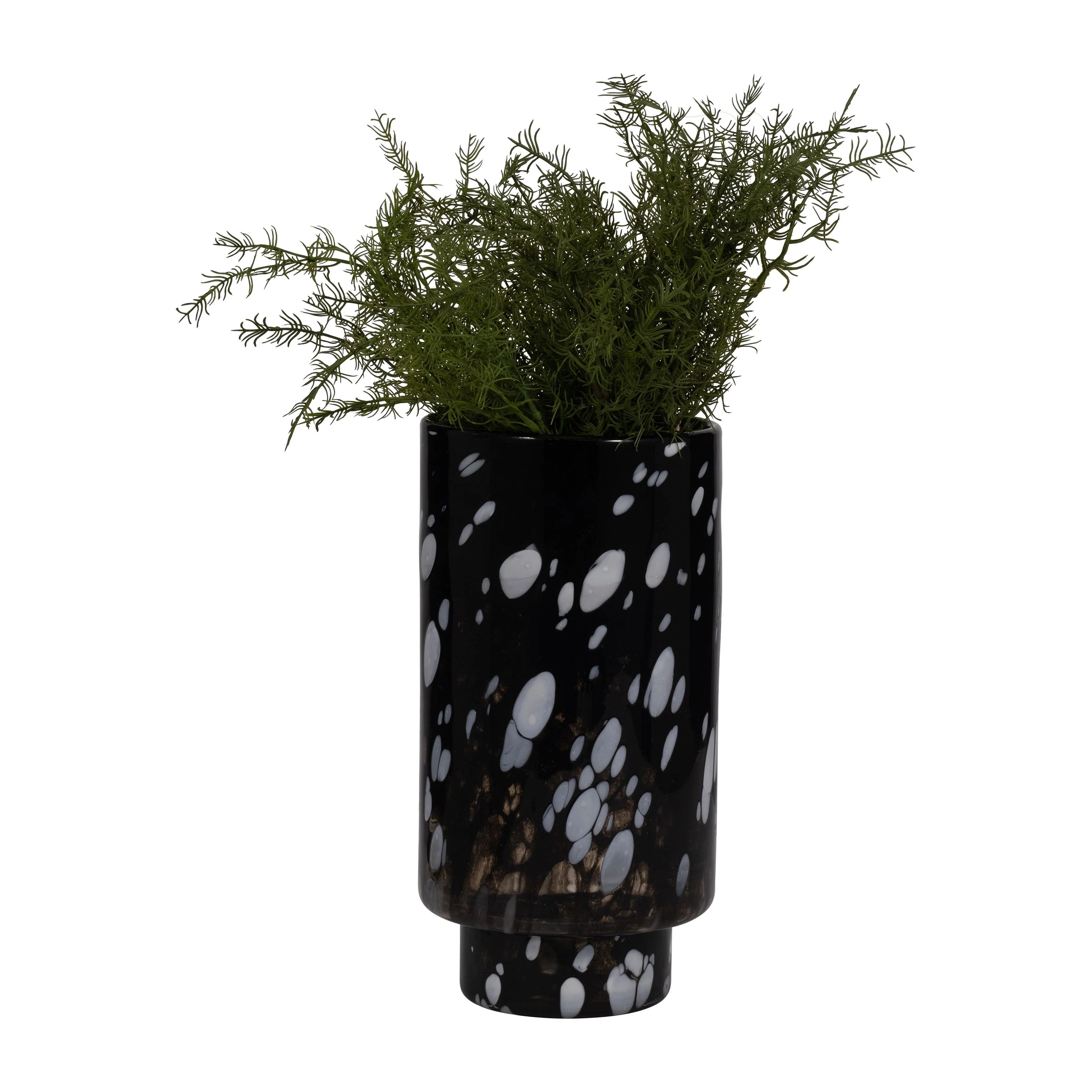 13" Hennie Large Black & White Glass Vase - Image 2