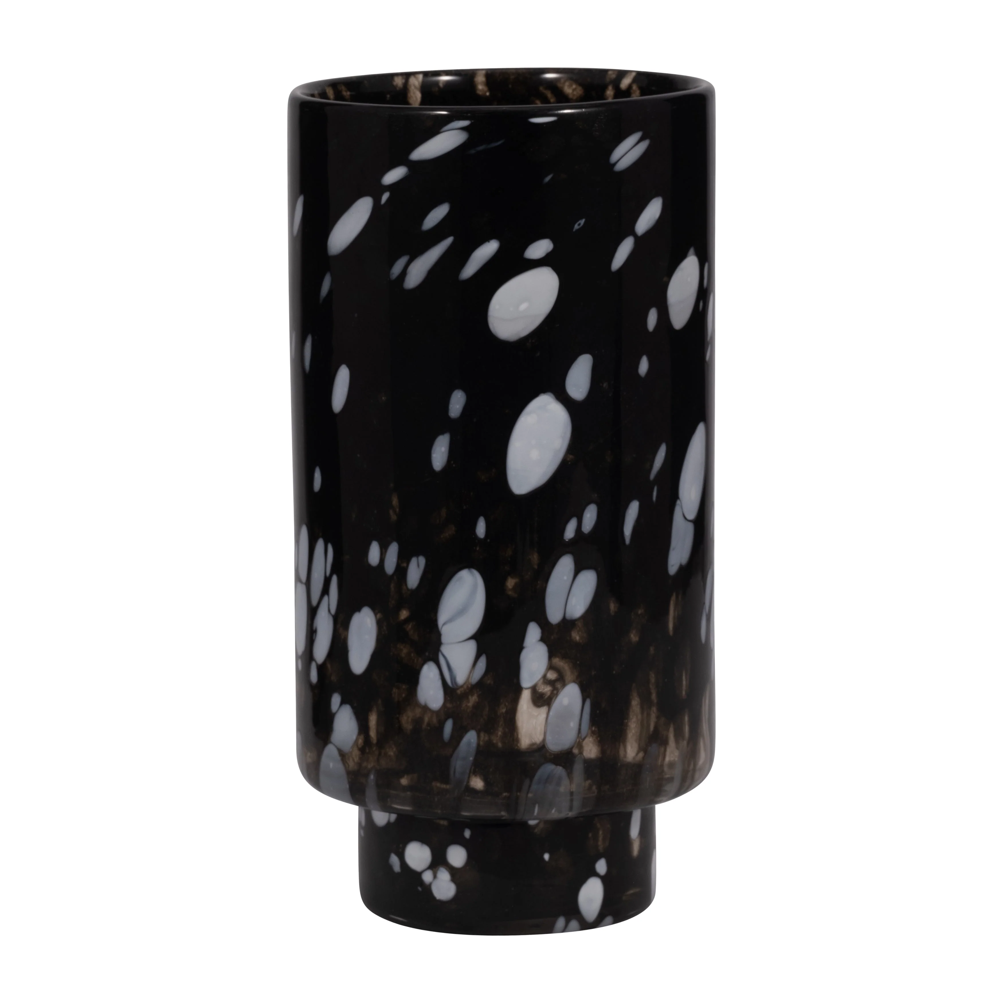 13" Hennie Large Black & White Glass Vase - Image 3
