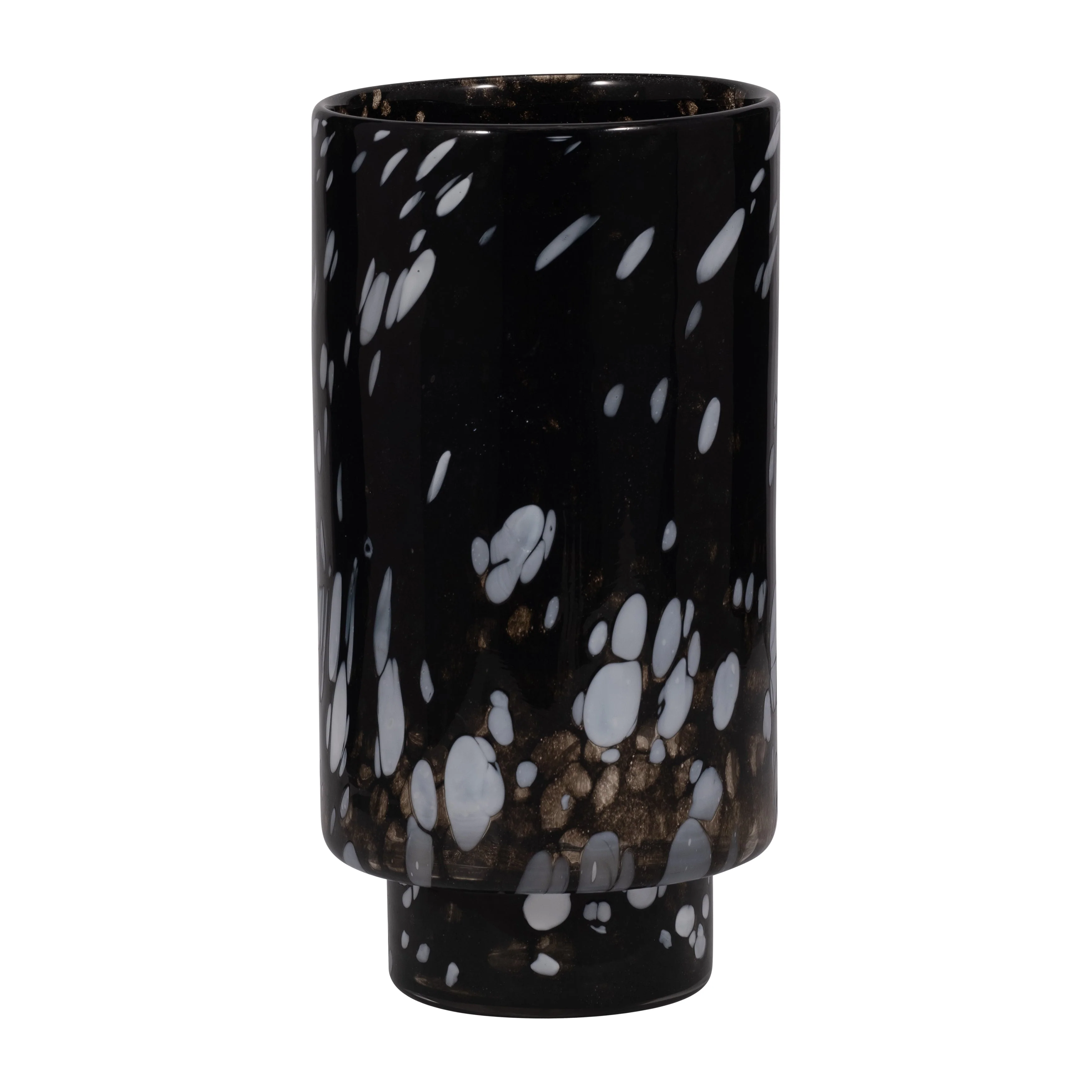 13" Hennie Large Black & White Glass Vase - Image 4