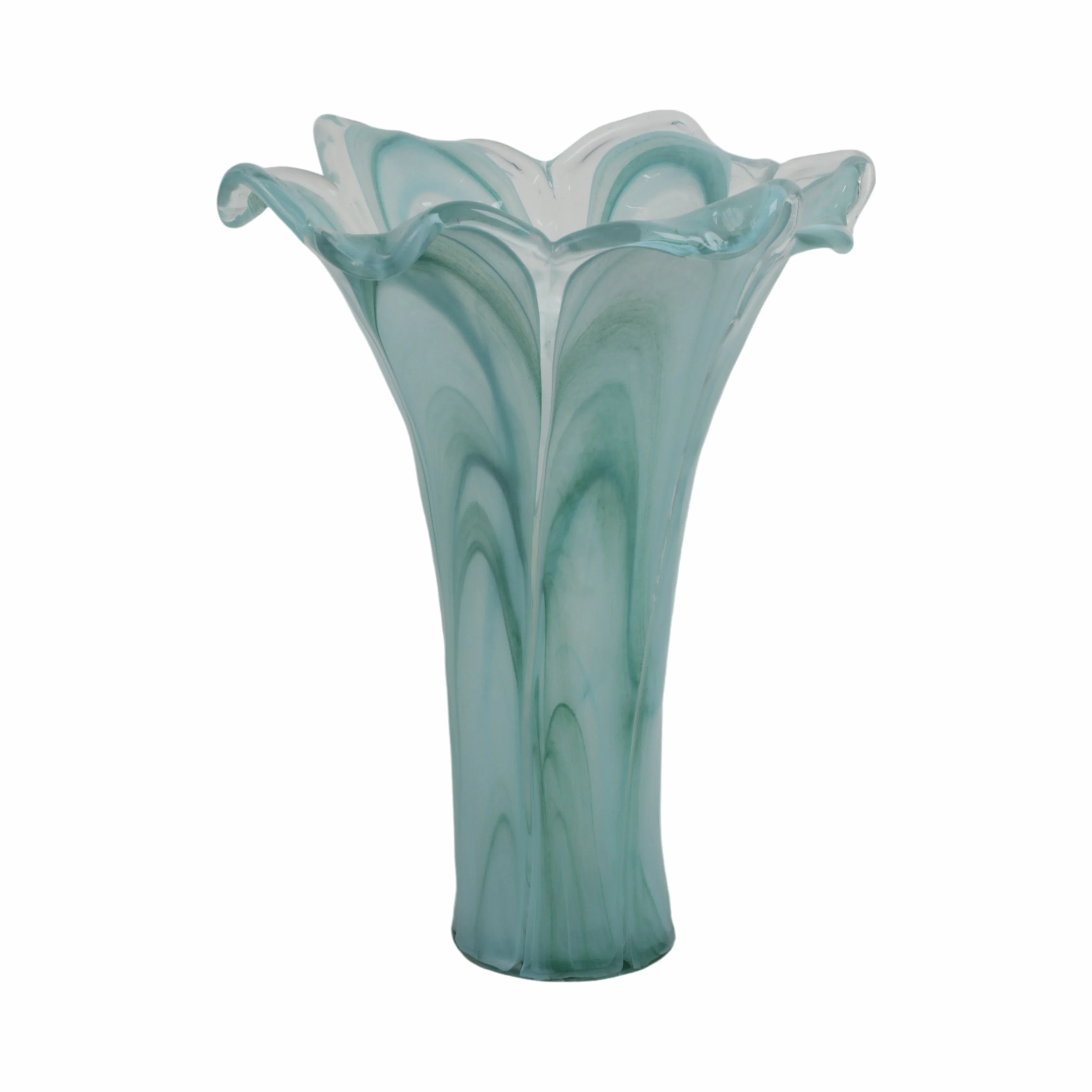 13" Idro Tall Italian Art Glass Vase - Image 3