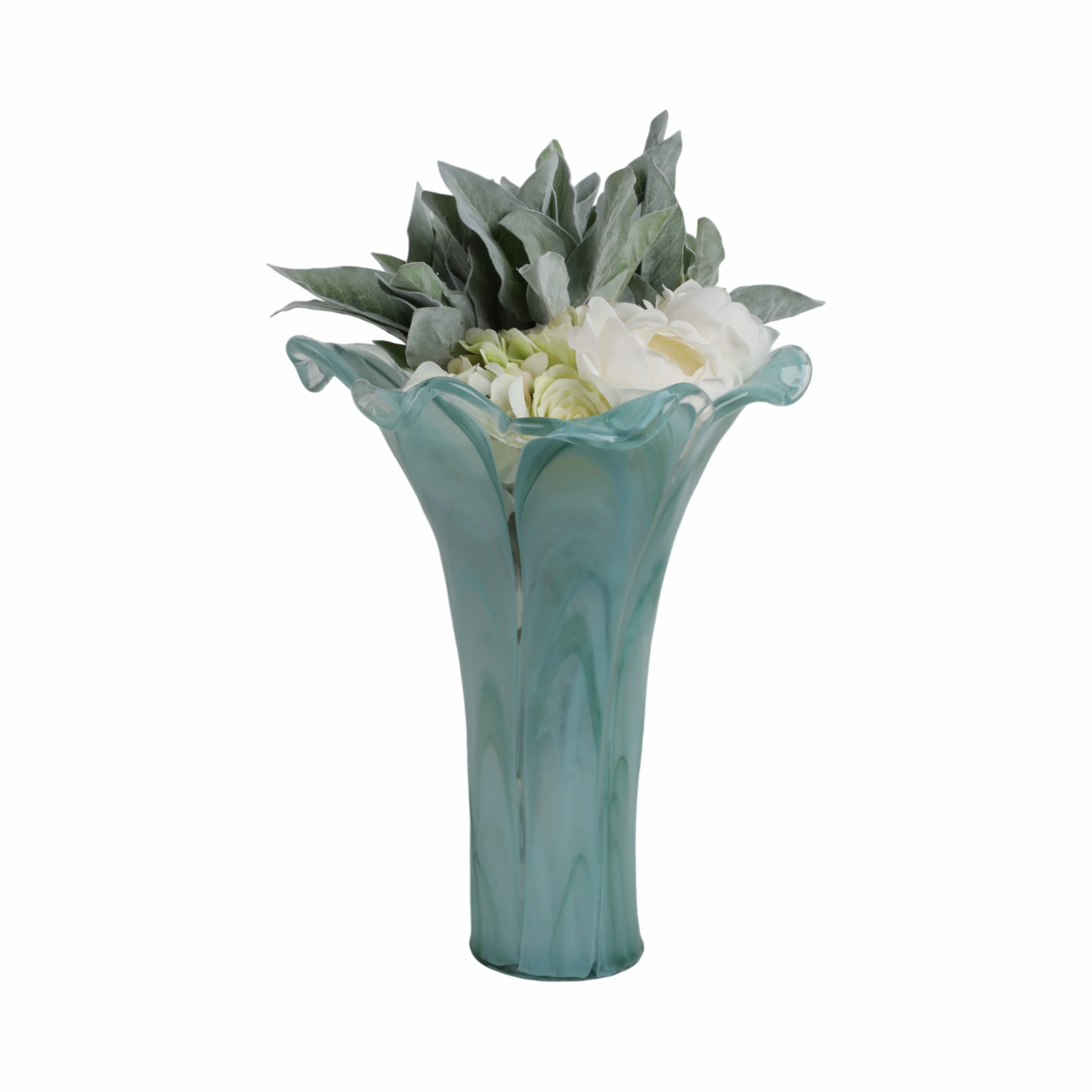 13" Idro Tall Italian Art Glass Vase - Image 4