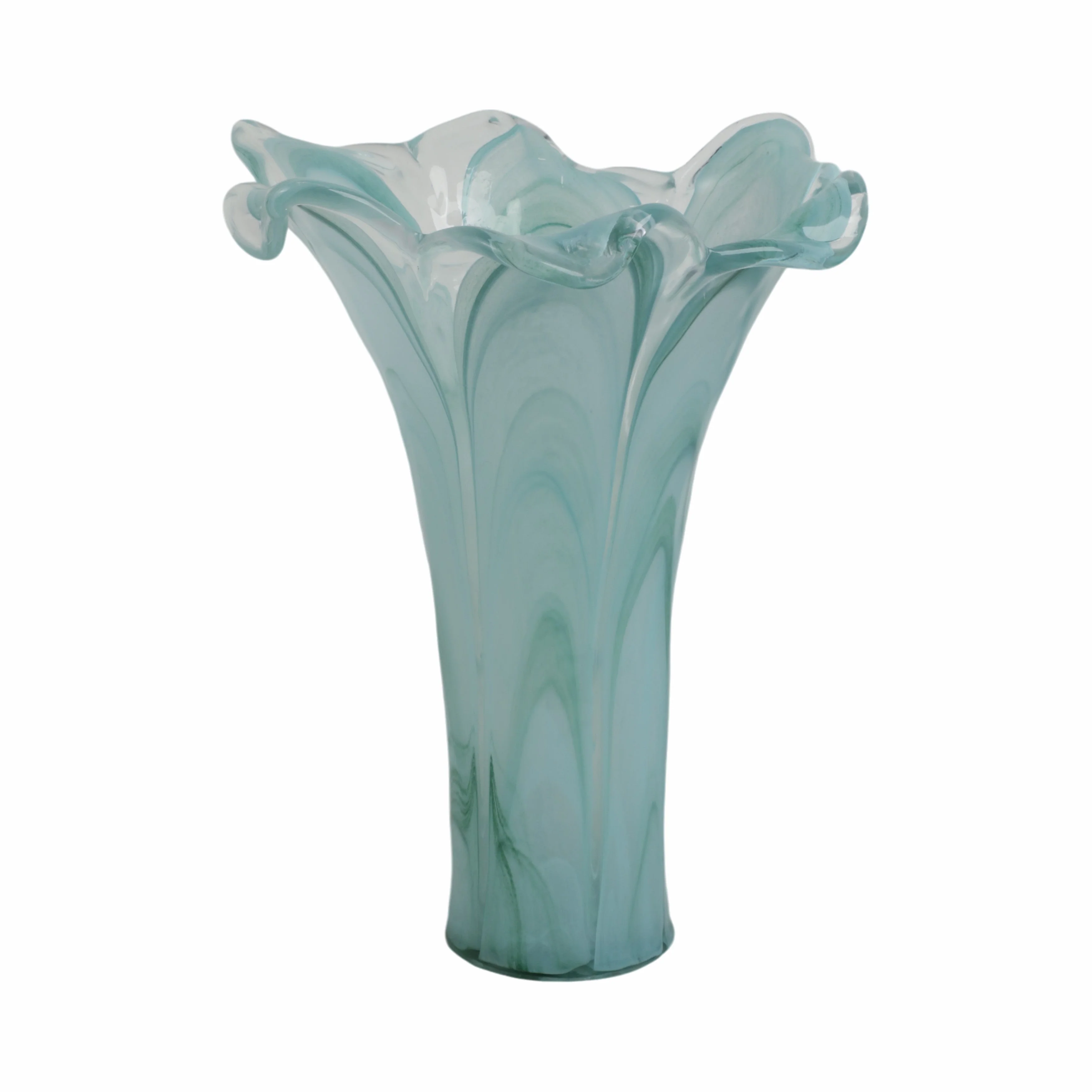 13" Idro Tall Italian Art Glass Vase - Image 5