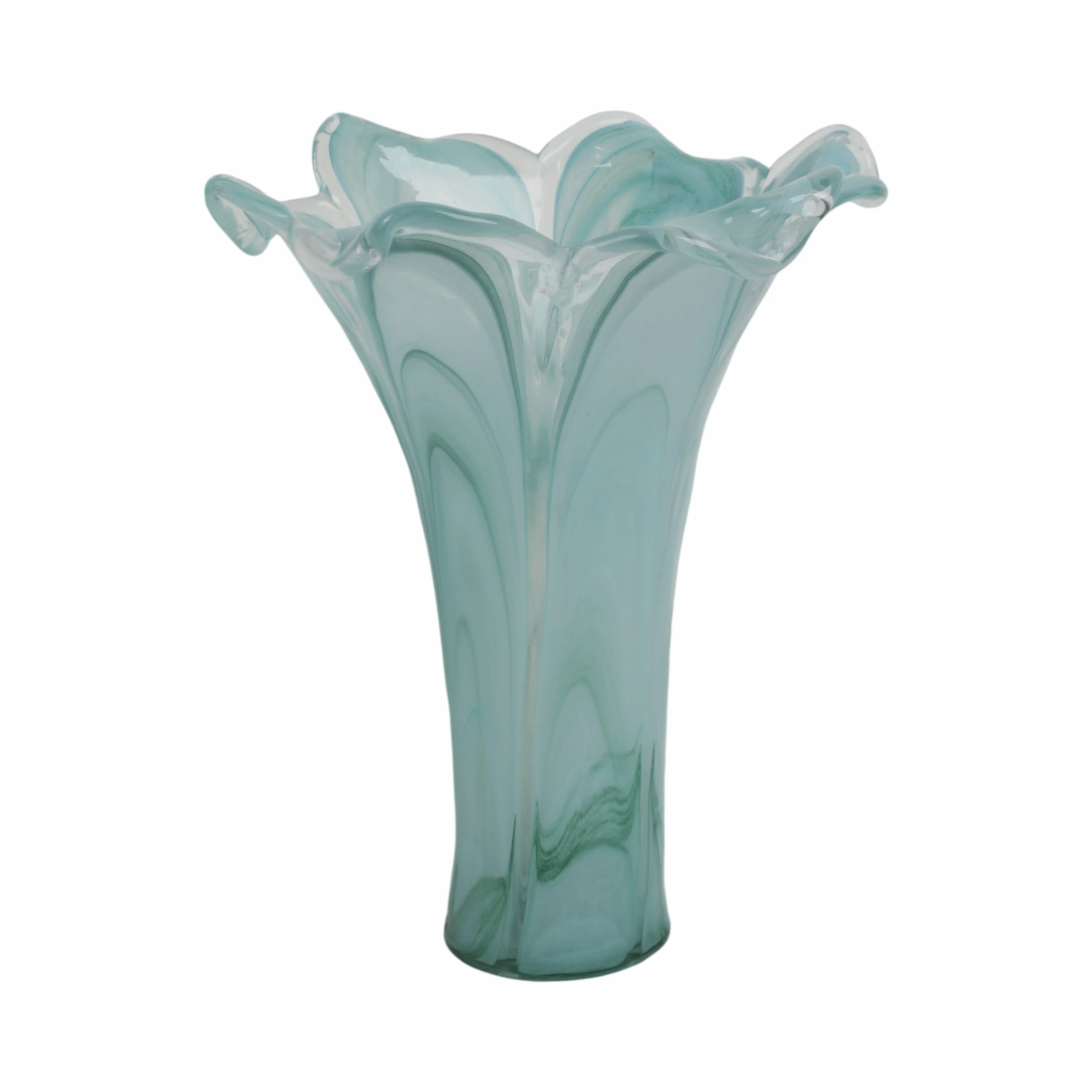 13" Idro Tall Italian Art Glass Vase - Image 6