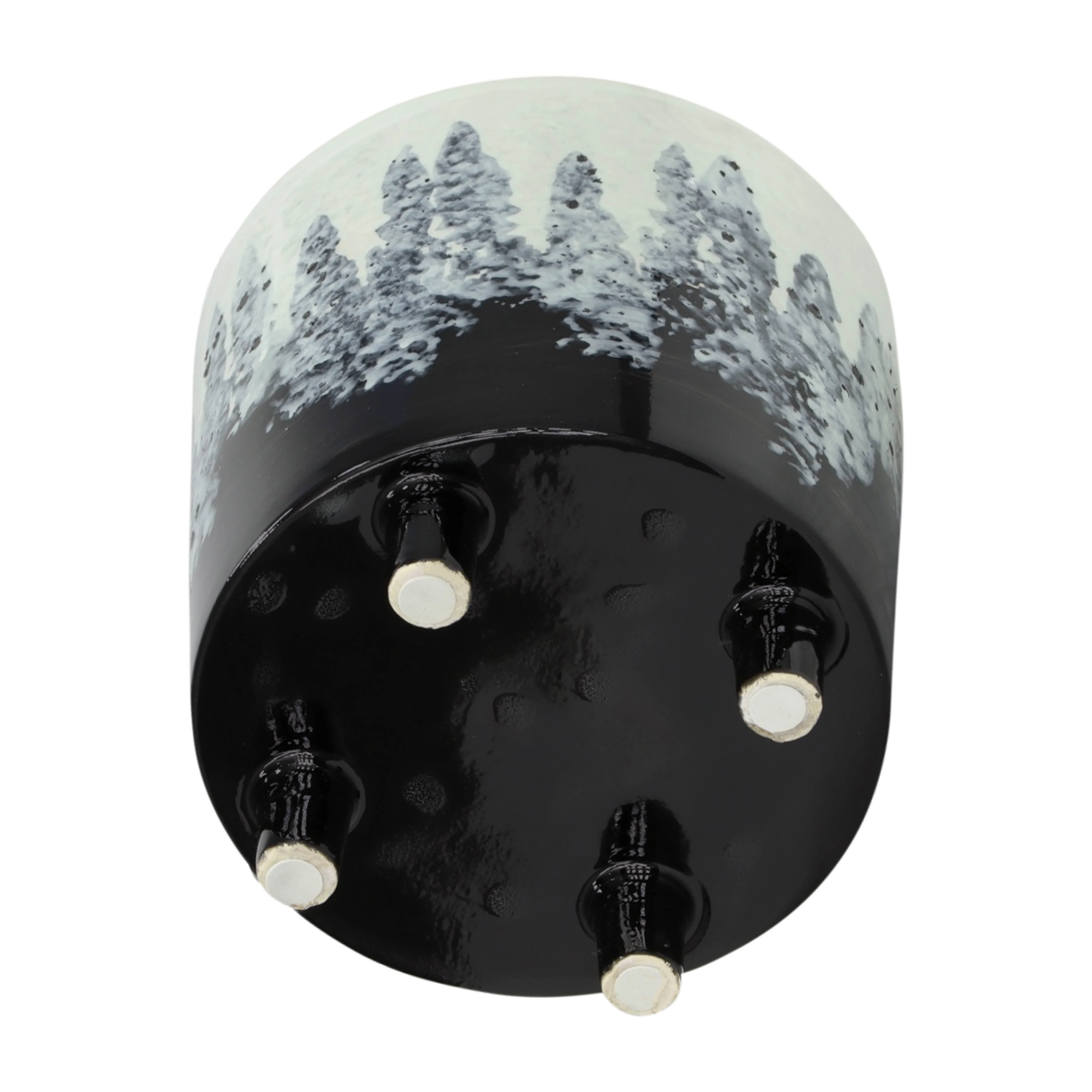 13870-07 CERAMIC 14.5" PLANTER ON STAND, BLACK( Sagebrook Home ) - Image 6