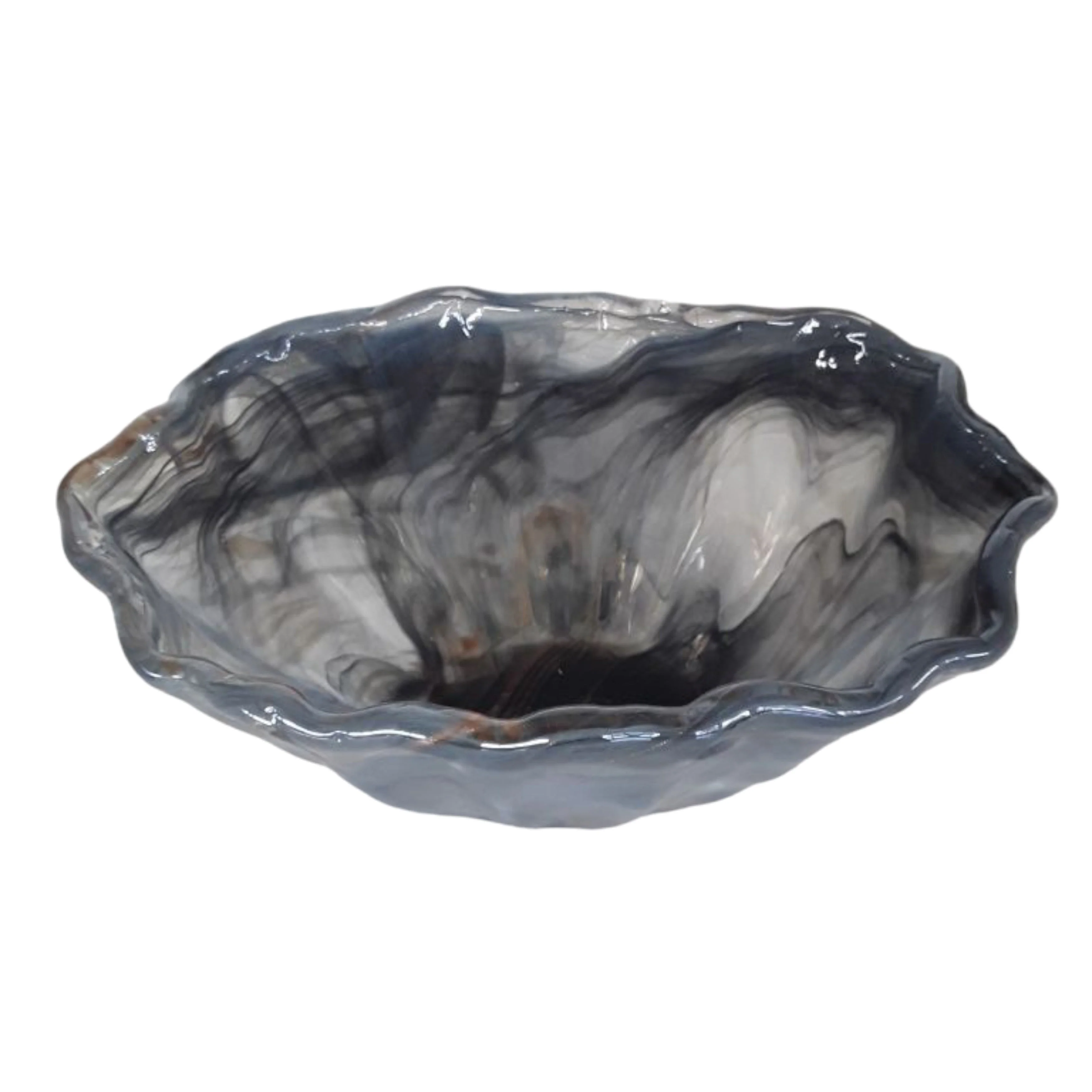 14" Orta Small Italian Art Glass Bowl - Image 4