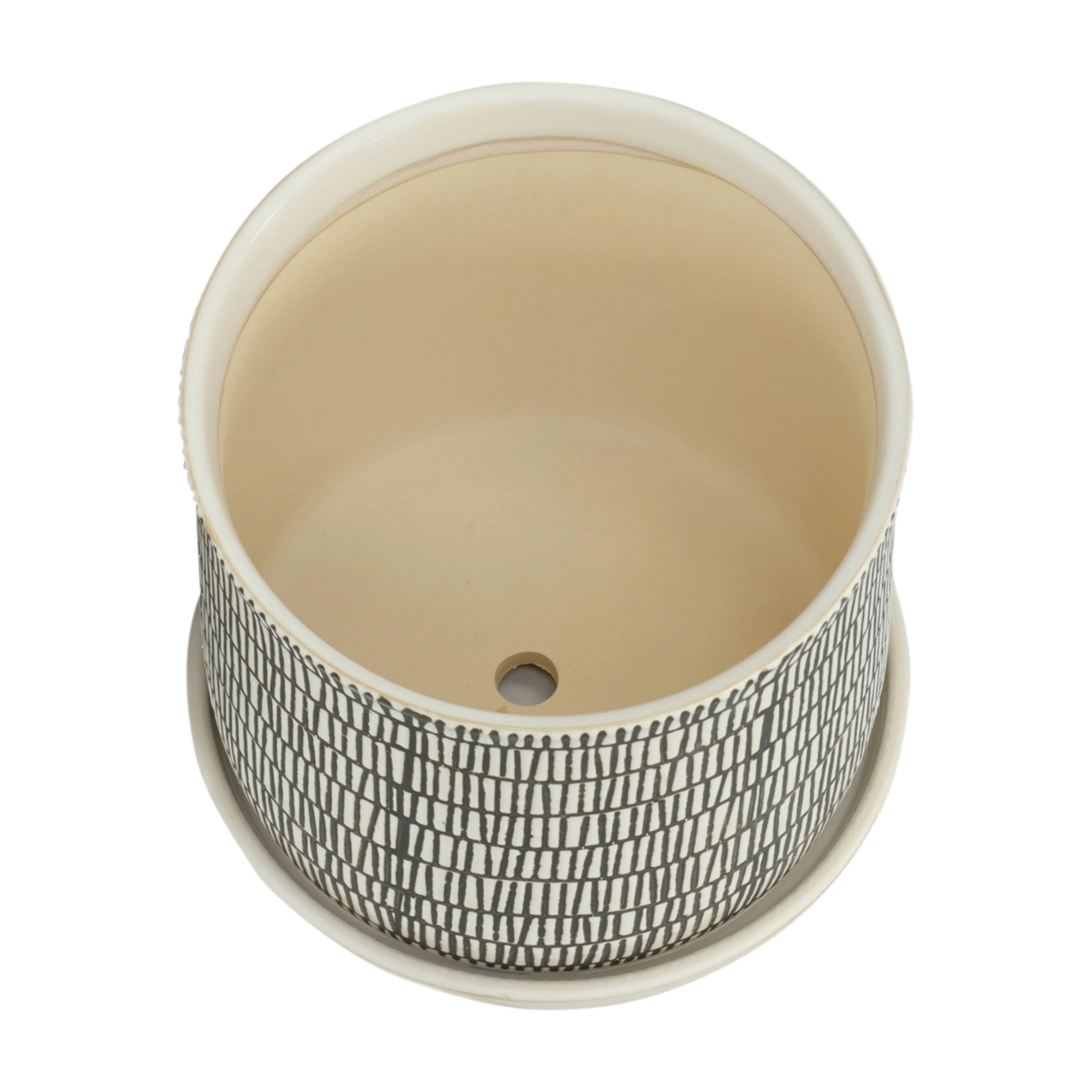 14807-03 S/2 CERAMIC 6/8" FOOTED PLANTER, WHITE( Sagebrook Home ) - Image 5