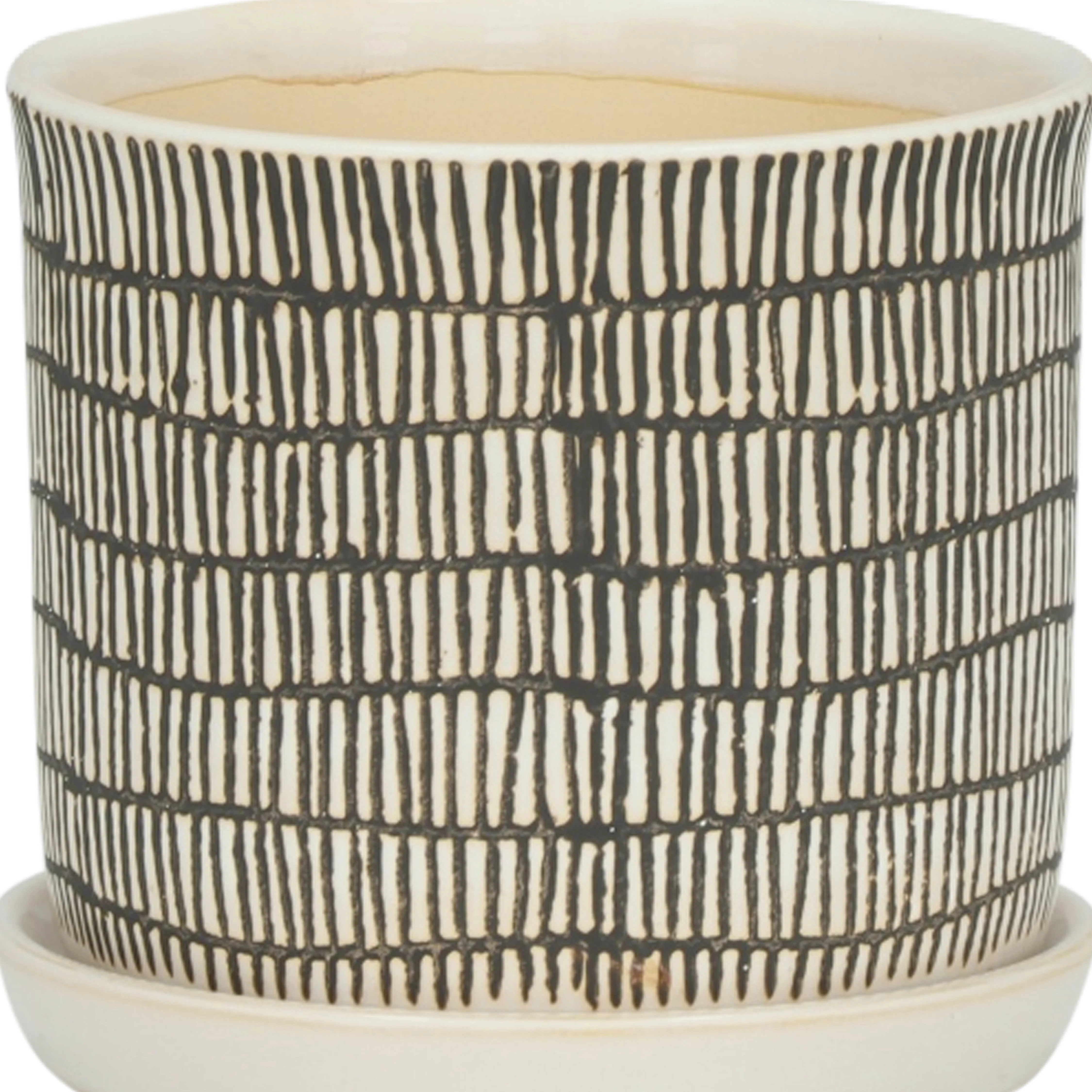14807-03 S/2 CERAMIC 6/8" FOOTED PLANTER, WHITE( Sagebrook Home ) - Image 7