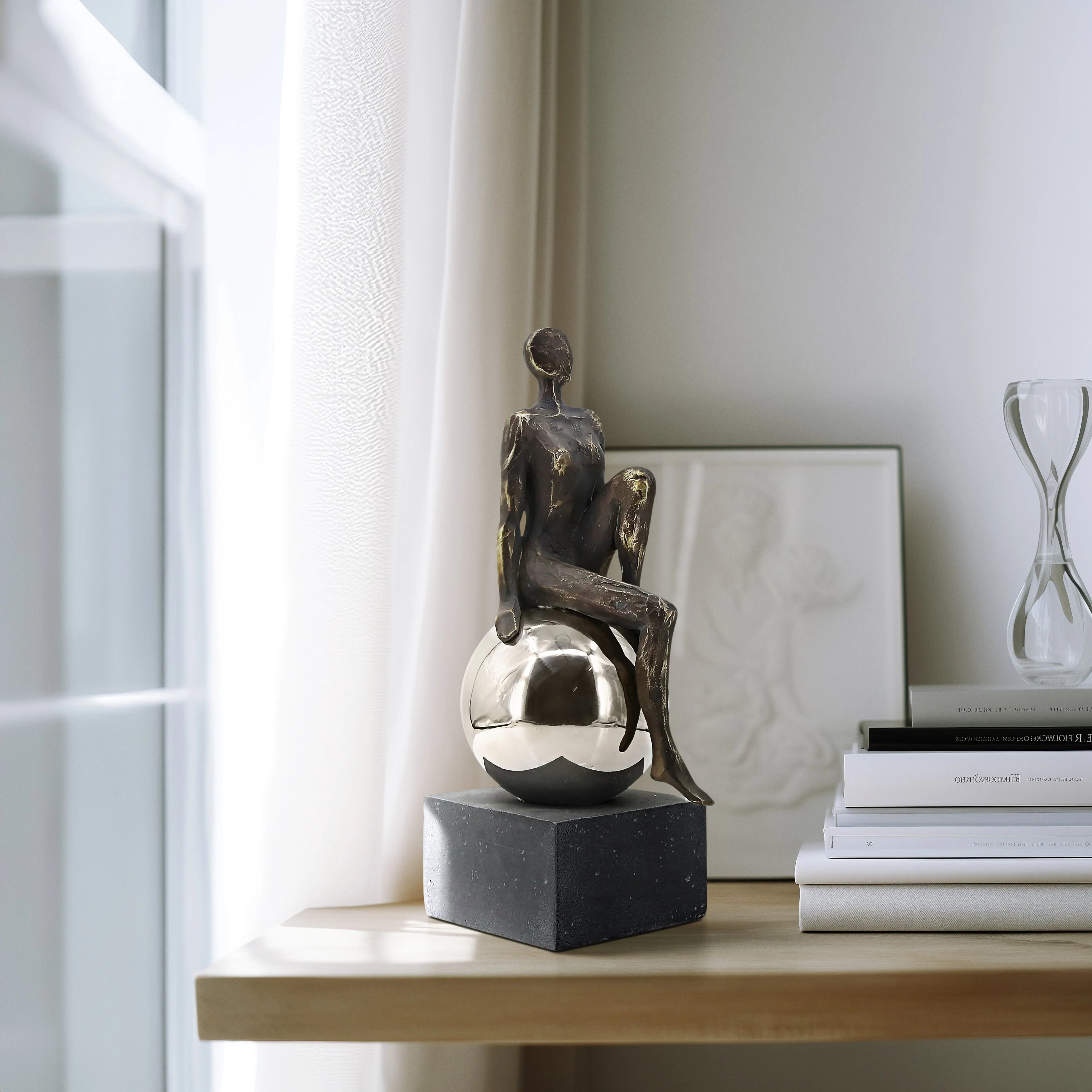 15" Augustonia Statuary With Steel Sphere - Image 18