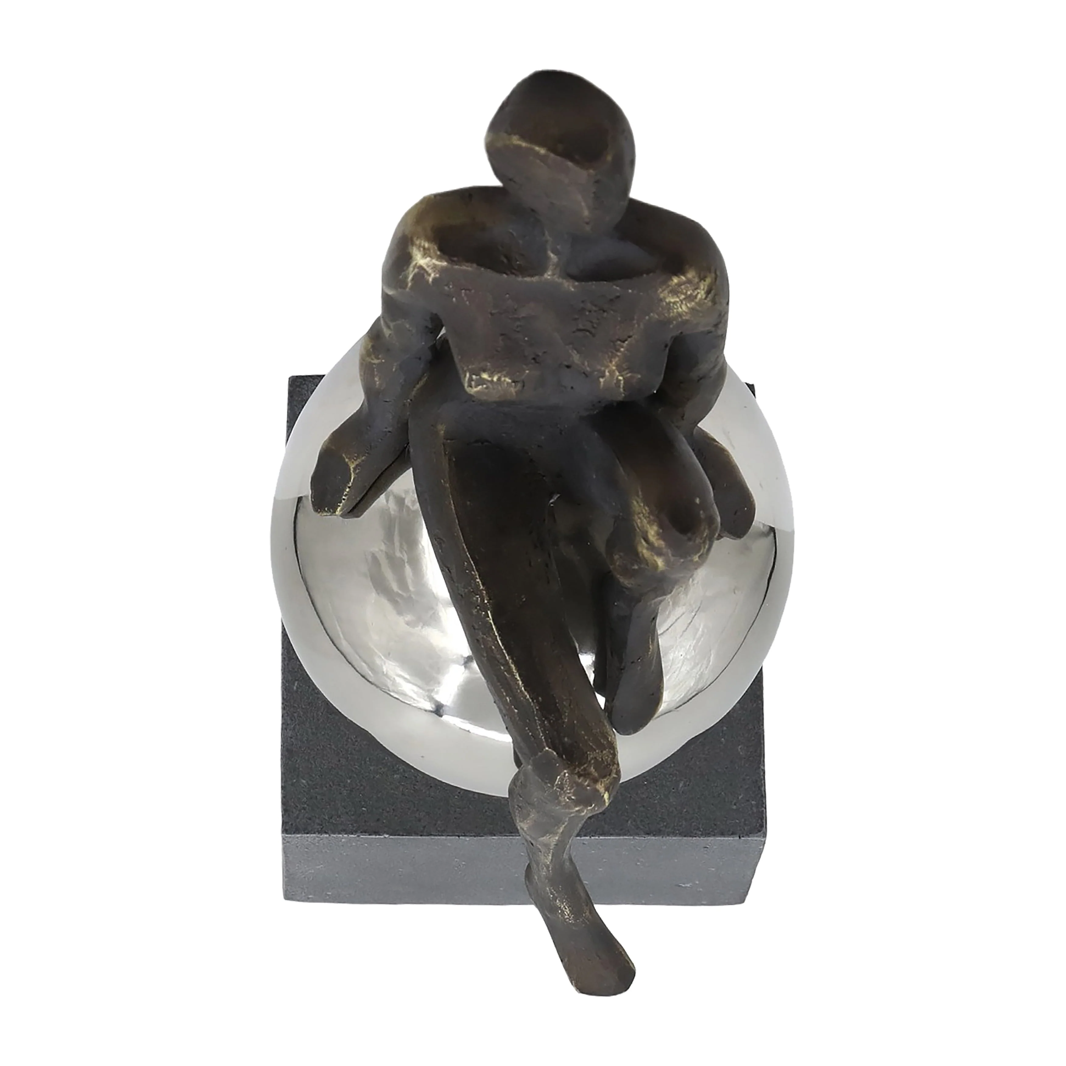 15" Augustonia Statuary With Steel Sphere - Image 4