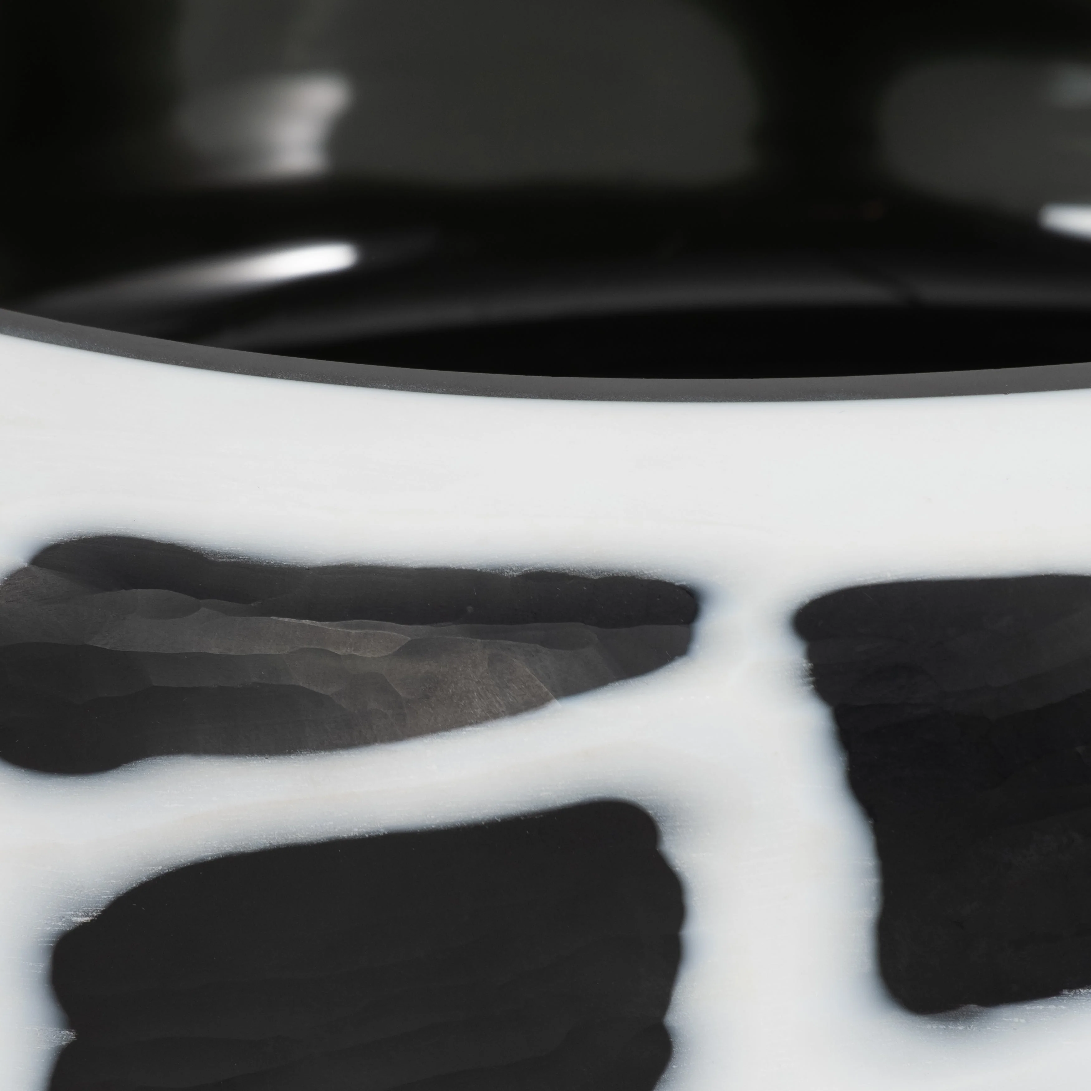 15" Fleming Black And White Glass Bowl - Image 11