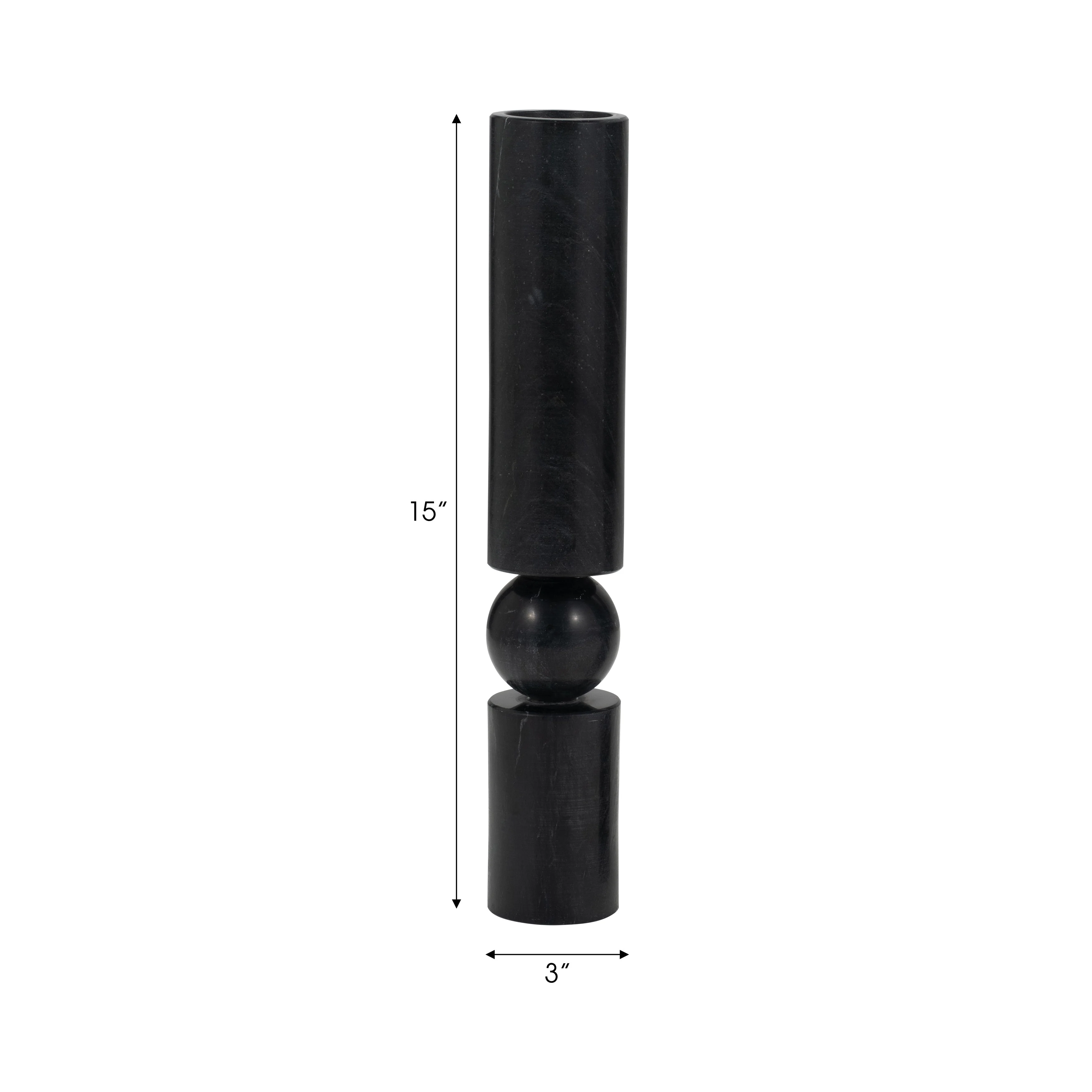 15" Hemmingway Black Marble Statuary - Image 17