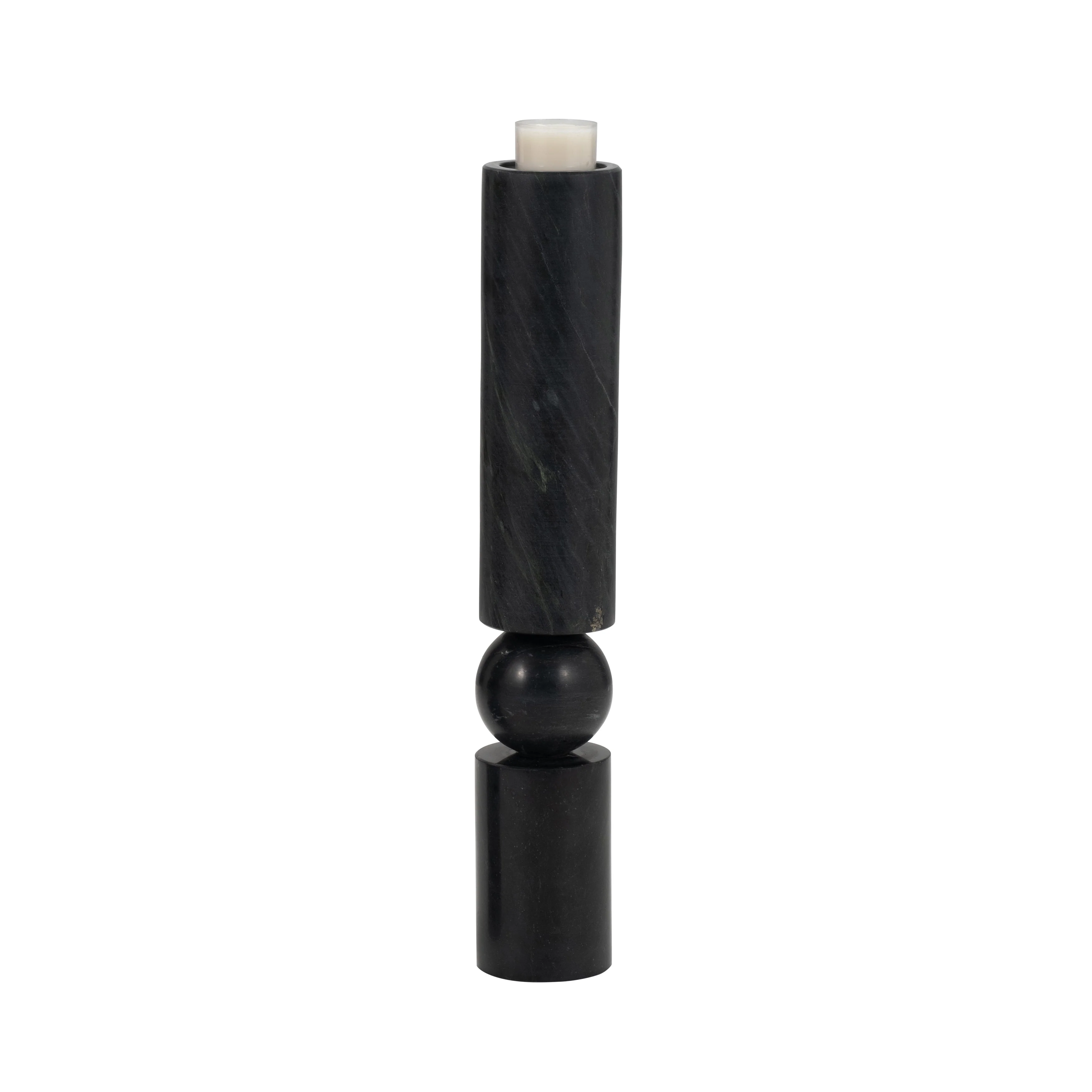15" Hemmingway Black Marble Statuary - Image 2