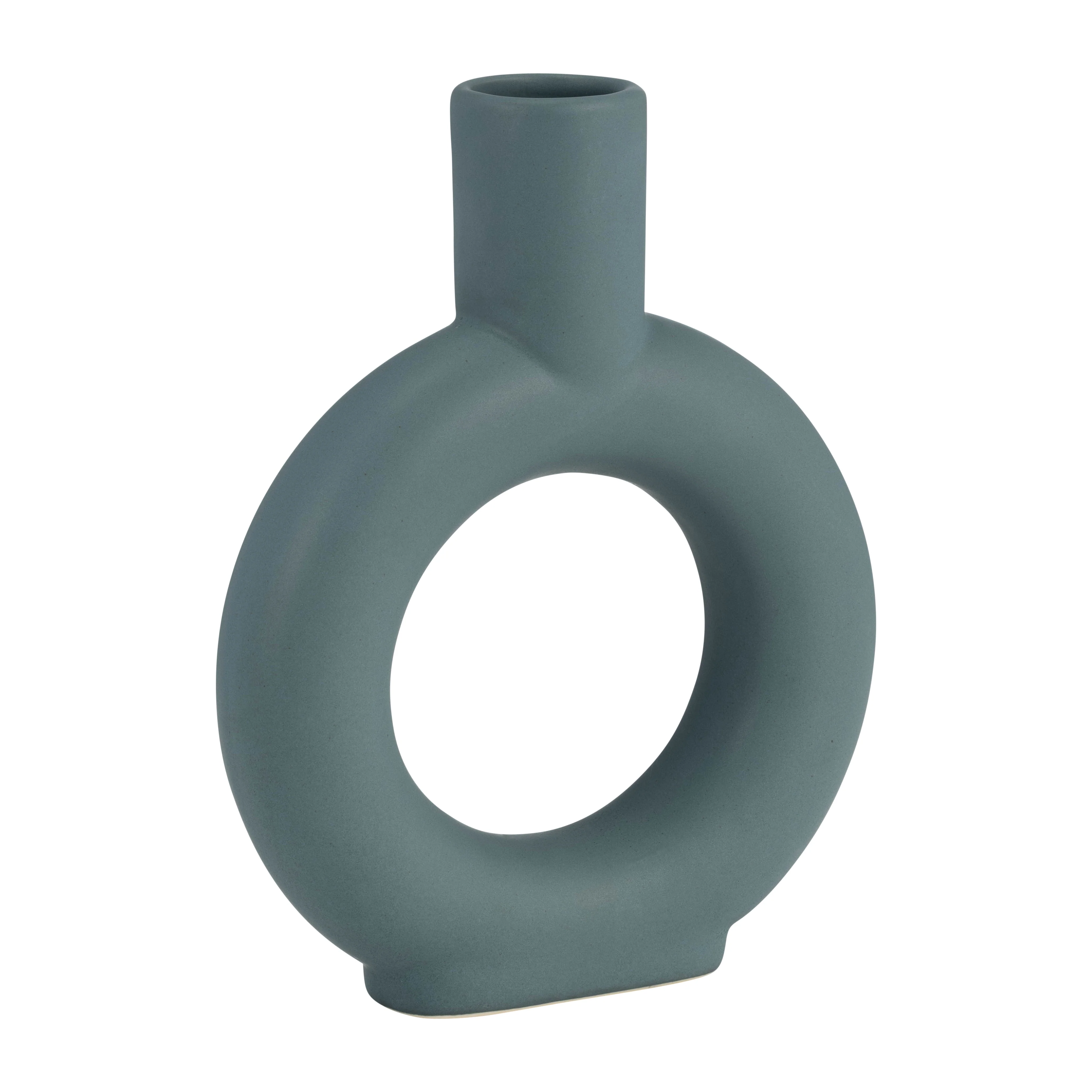17054-03  CER, 9" TEXTURED CUT-OUT VASE, BLACK( Sagebrook Home  ) - Image 2