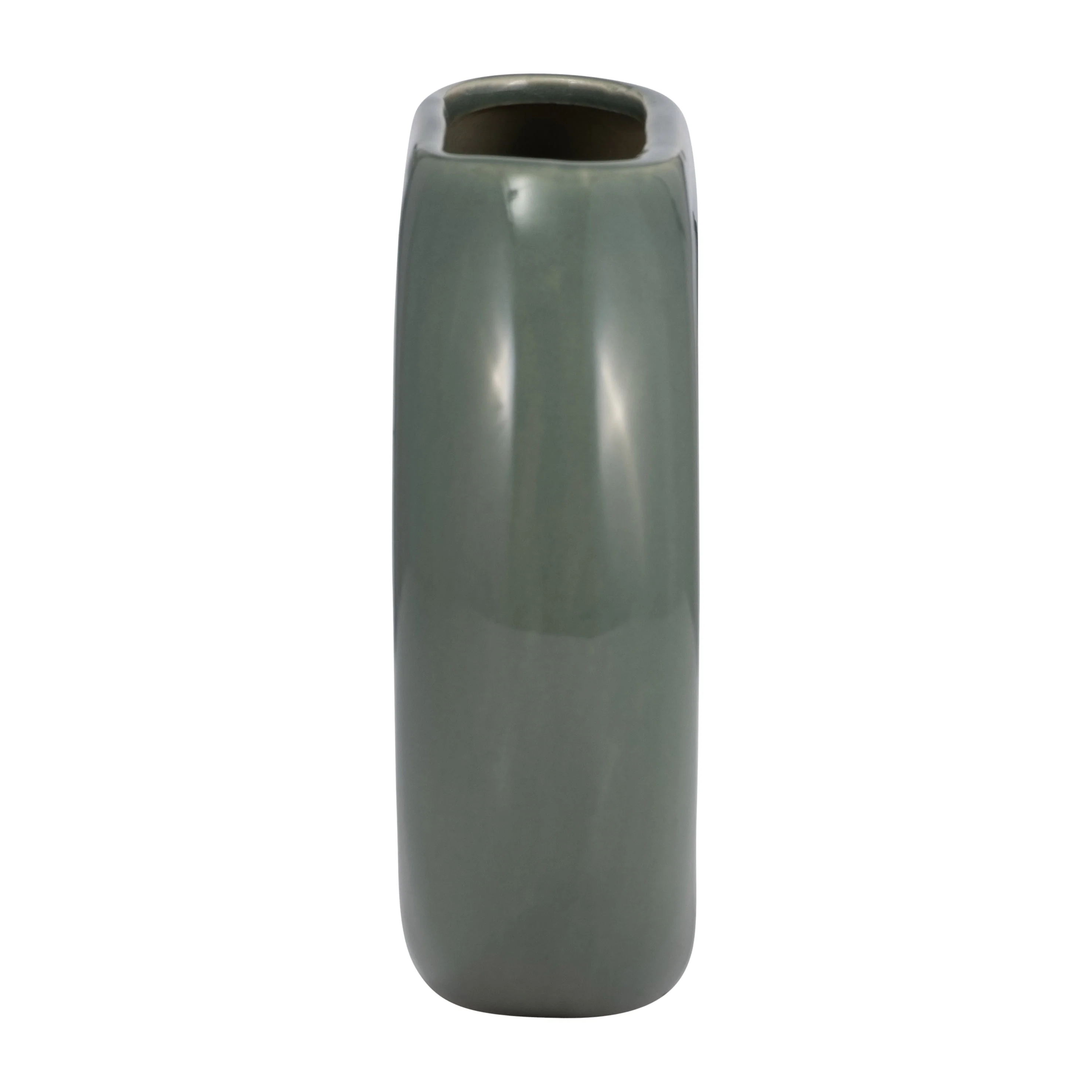 17058-04 CER, 5" X-PLANTER W/ SAUCER, GRAY( Sagebrook Home ) - Image 3