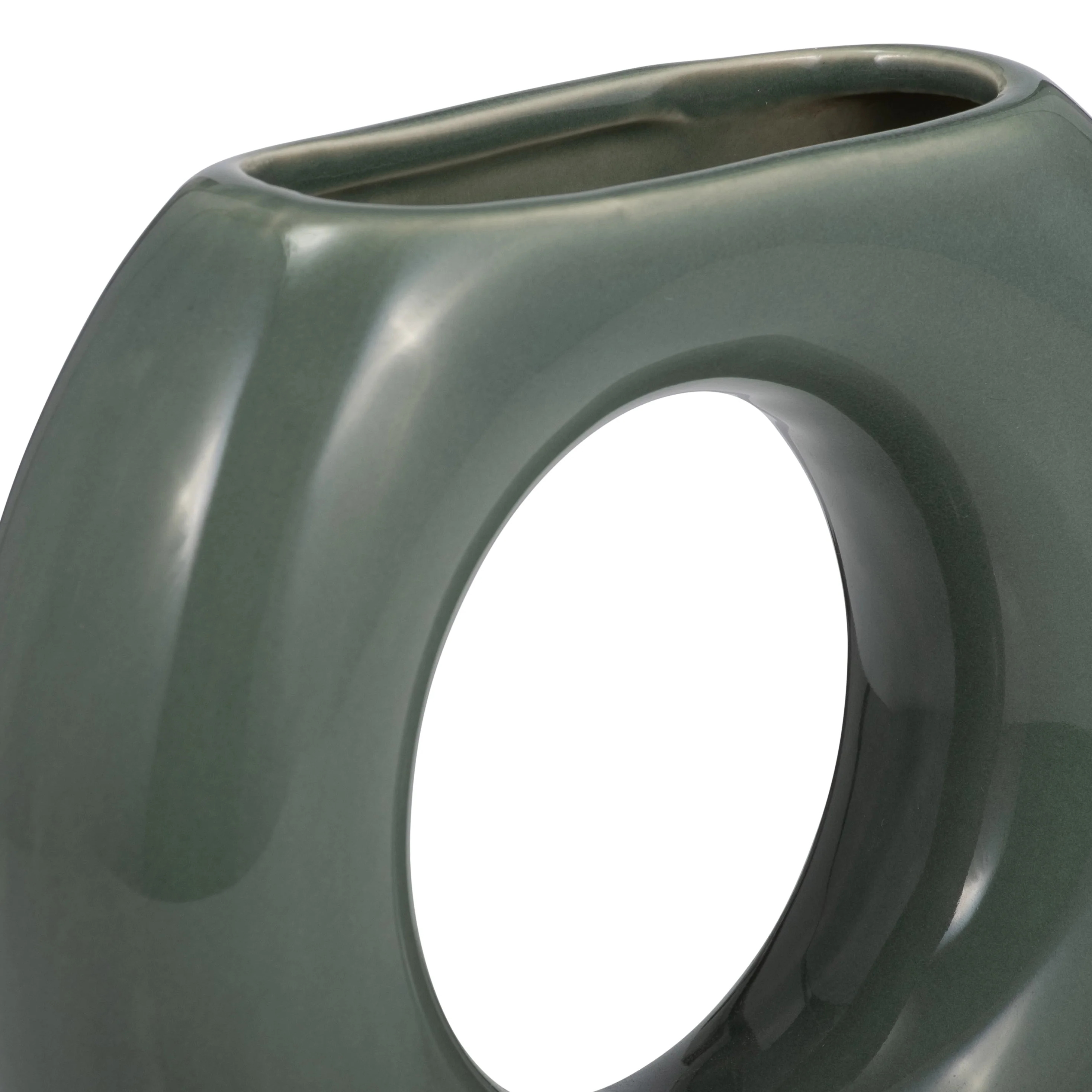 17058-04 CER, 5" X-PLANTER W/ SAUCER, GRAY( Sagebrook Home ) - Image 5