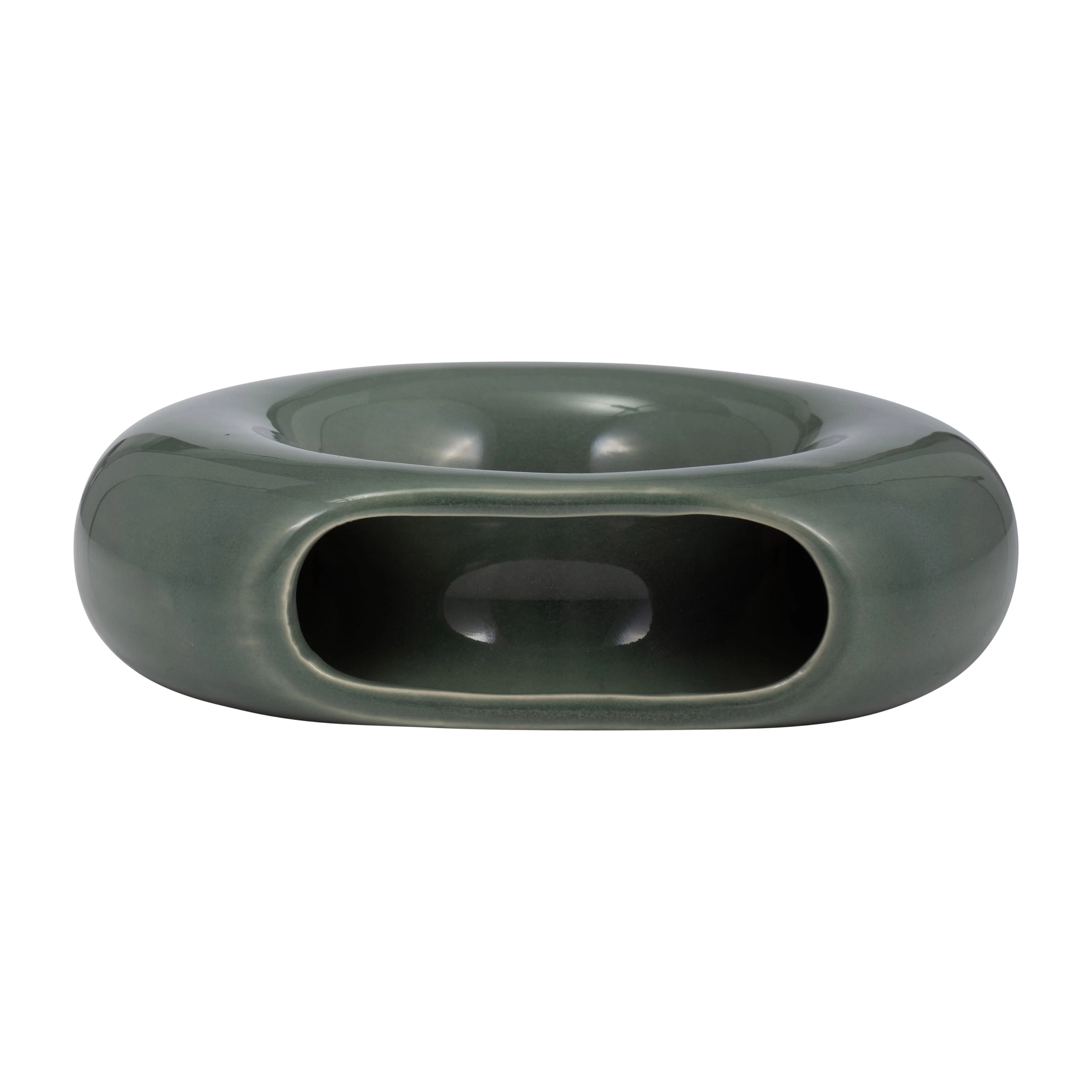 17058-04 CER, 5" X-PLANTER W/ SAUCER, GRAY( Sagebrook Home ) - Image 6