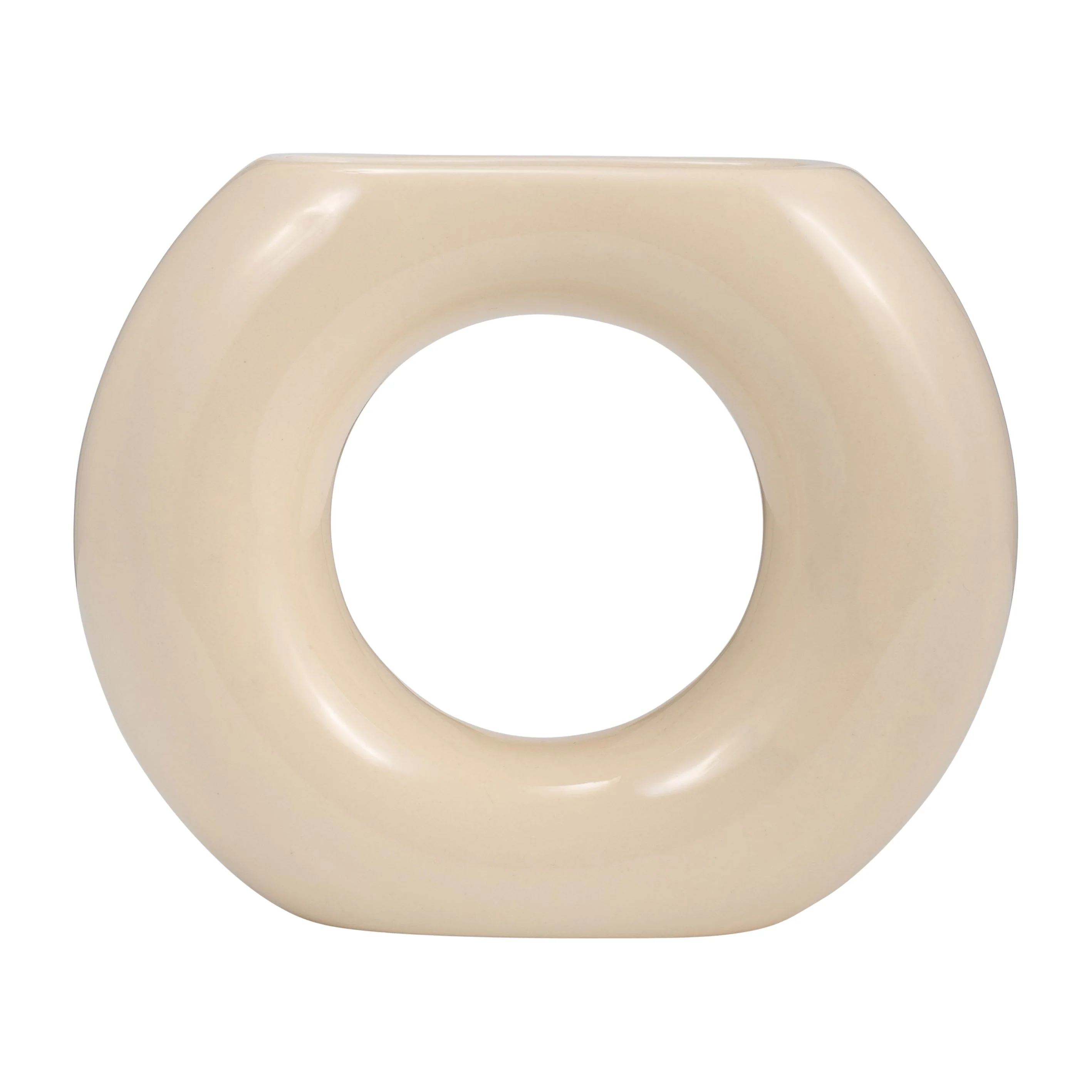 17058-05  CER, 6" WAVY VASE, WHITE( Sagebrook Home  )