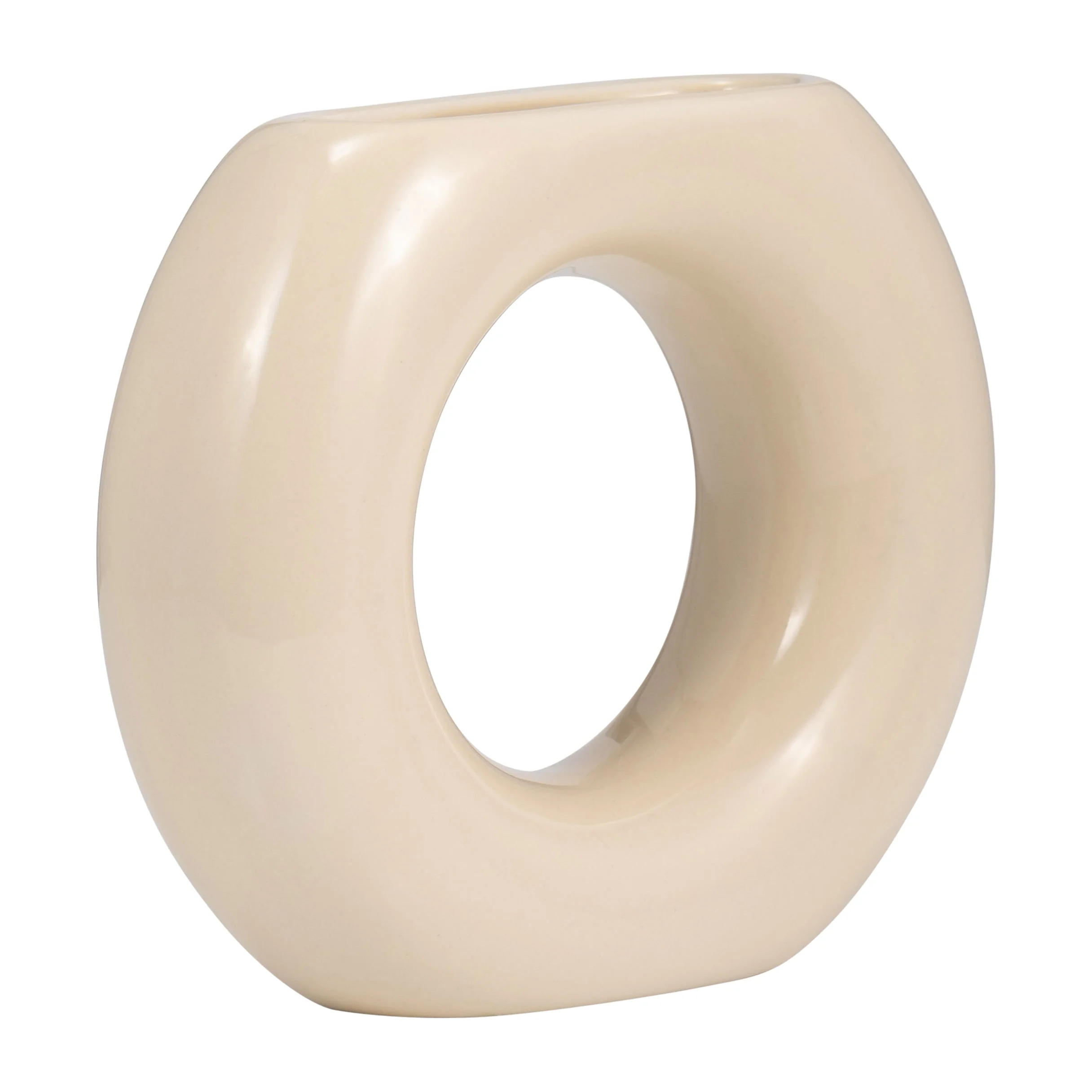 17058-05  CER, 6" WAVY VASE, WHITE( Sagebrook Home  ) - Image 2