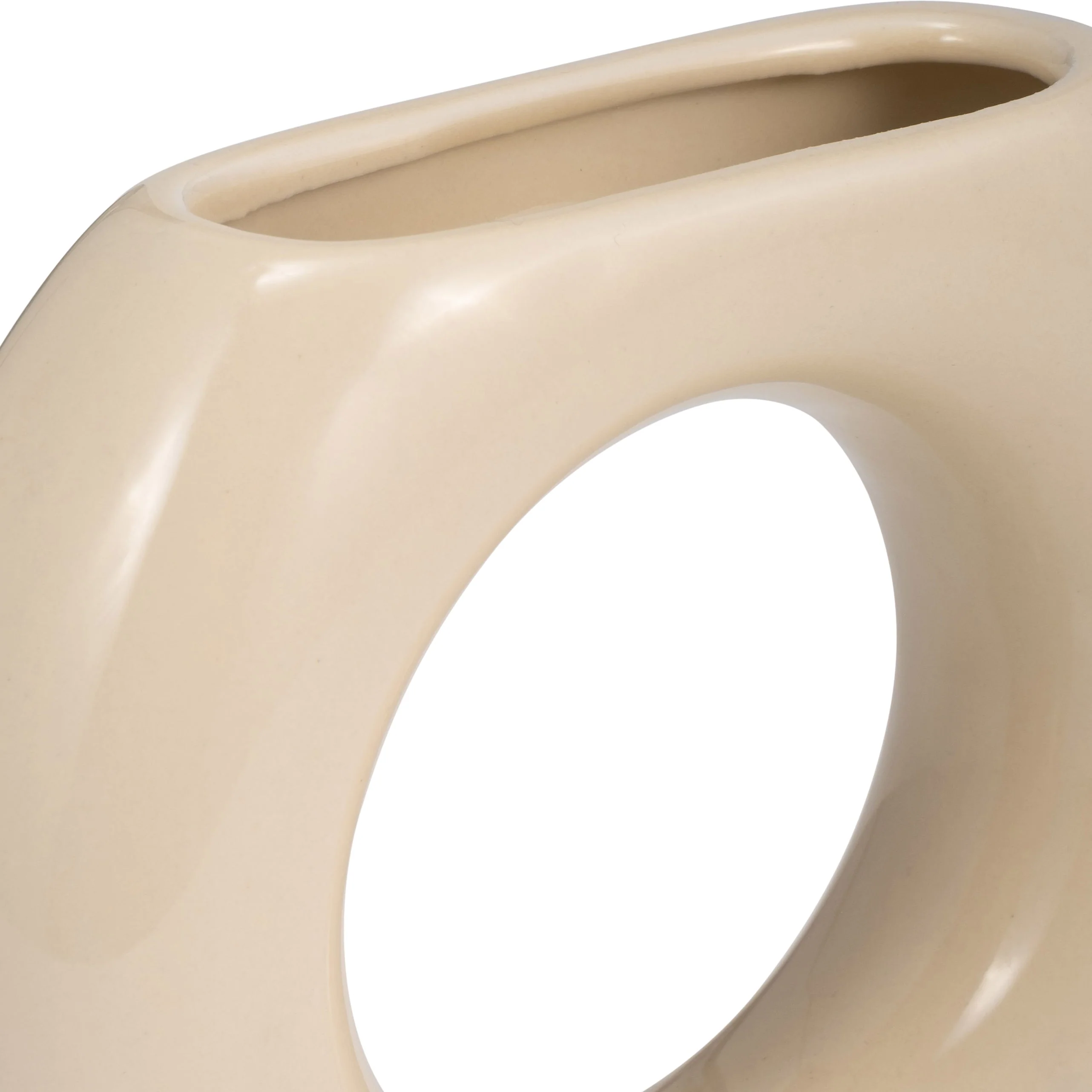 17058-05  CER, 6" WAVY VASE, WHITE( Sagebrook Home  ) - Image 5